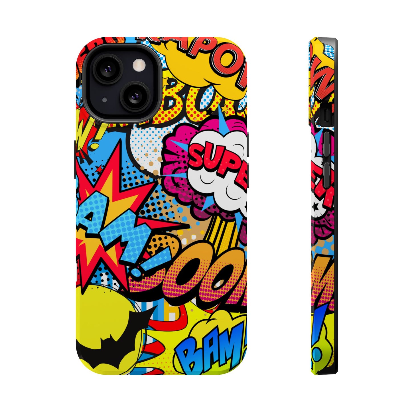 Comic Book Pop Art Phone Case - Magnetic Tough Cases for Superhero Lovers, Fun and Colorful Cell Cover