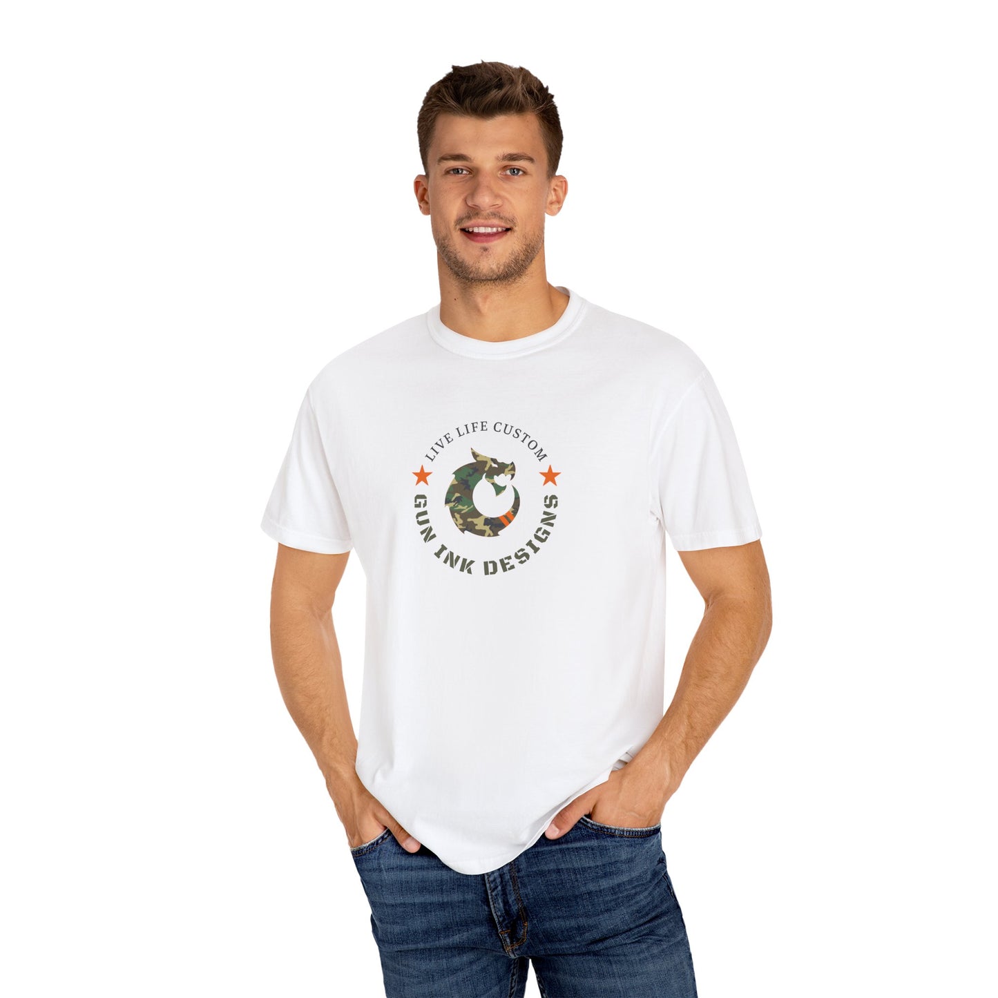 Garment-Dyed T-shirt - Camo Dragon