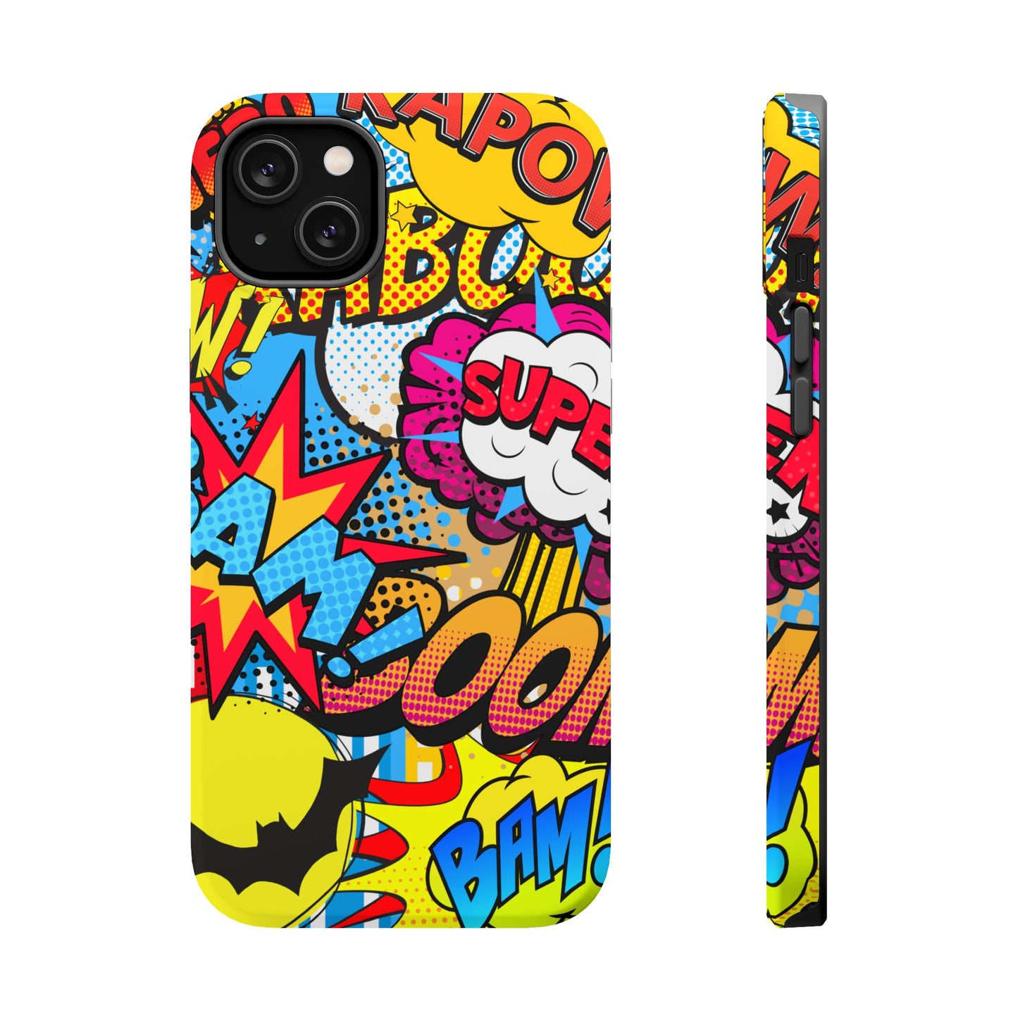 Comic Book Pop Art Phone Case - Magnetic Tough Cases for Superhero Lovers, Fun and Colorful Cell Cover