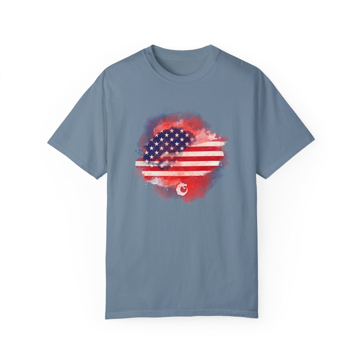 Garment-Dyed T-shirt - Watercolor Flag