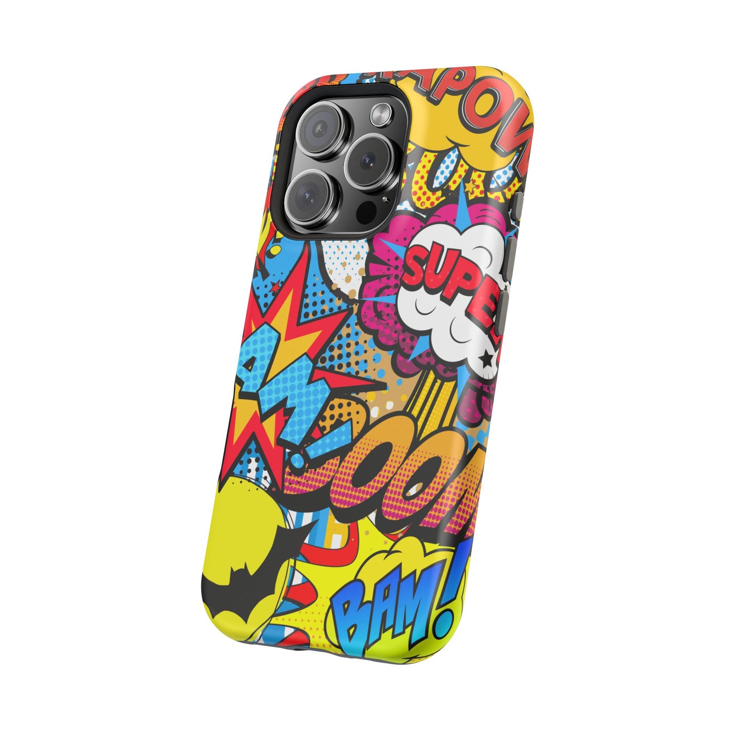 Comic Book Pop Art Phone Case - Magnetic Tough Cases for Superhero Lovers, Fun and Colorful Cell Cover