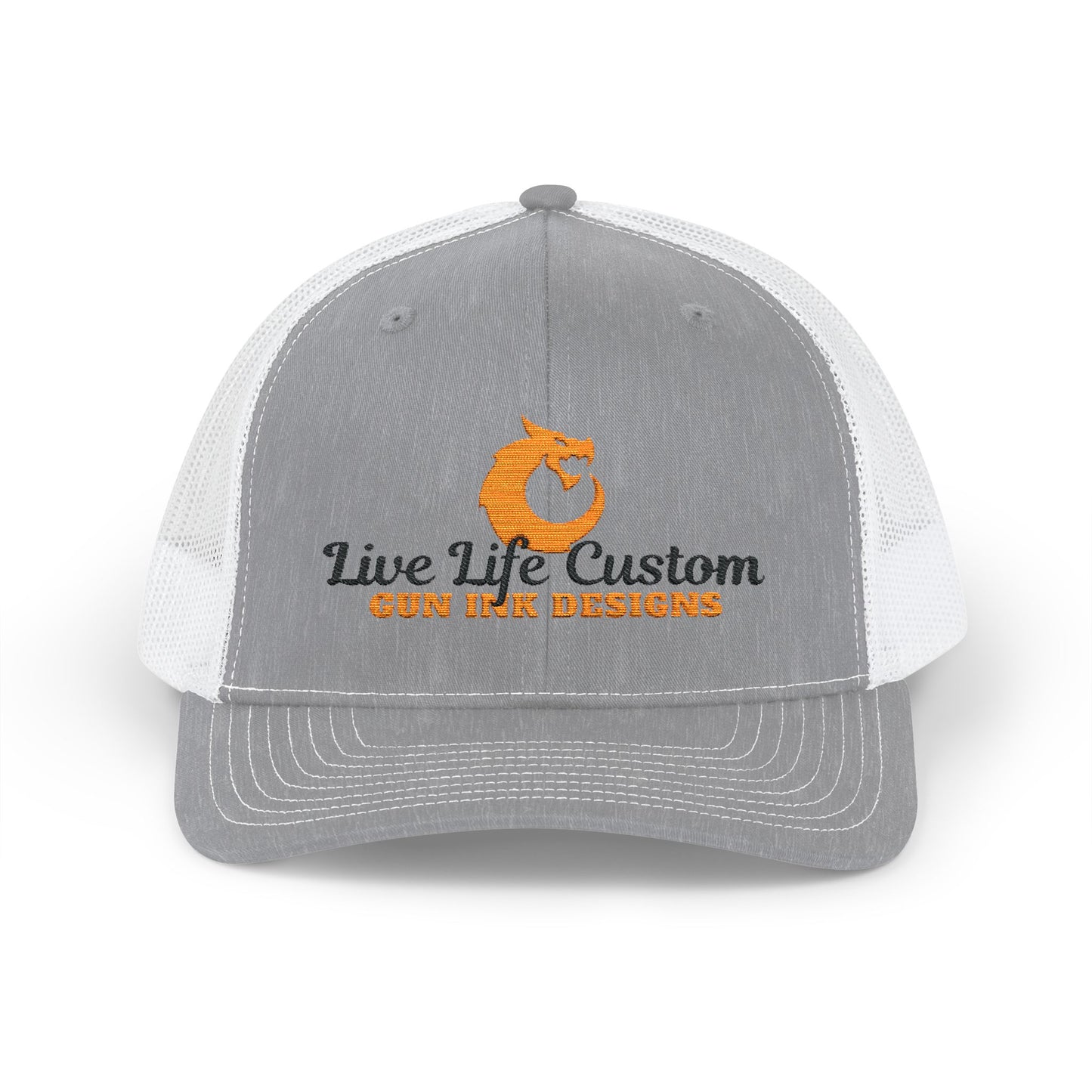 Snapback Trucker Cap - Black and Orange