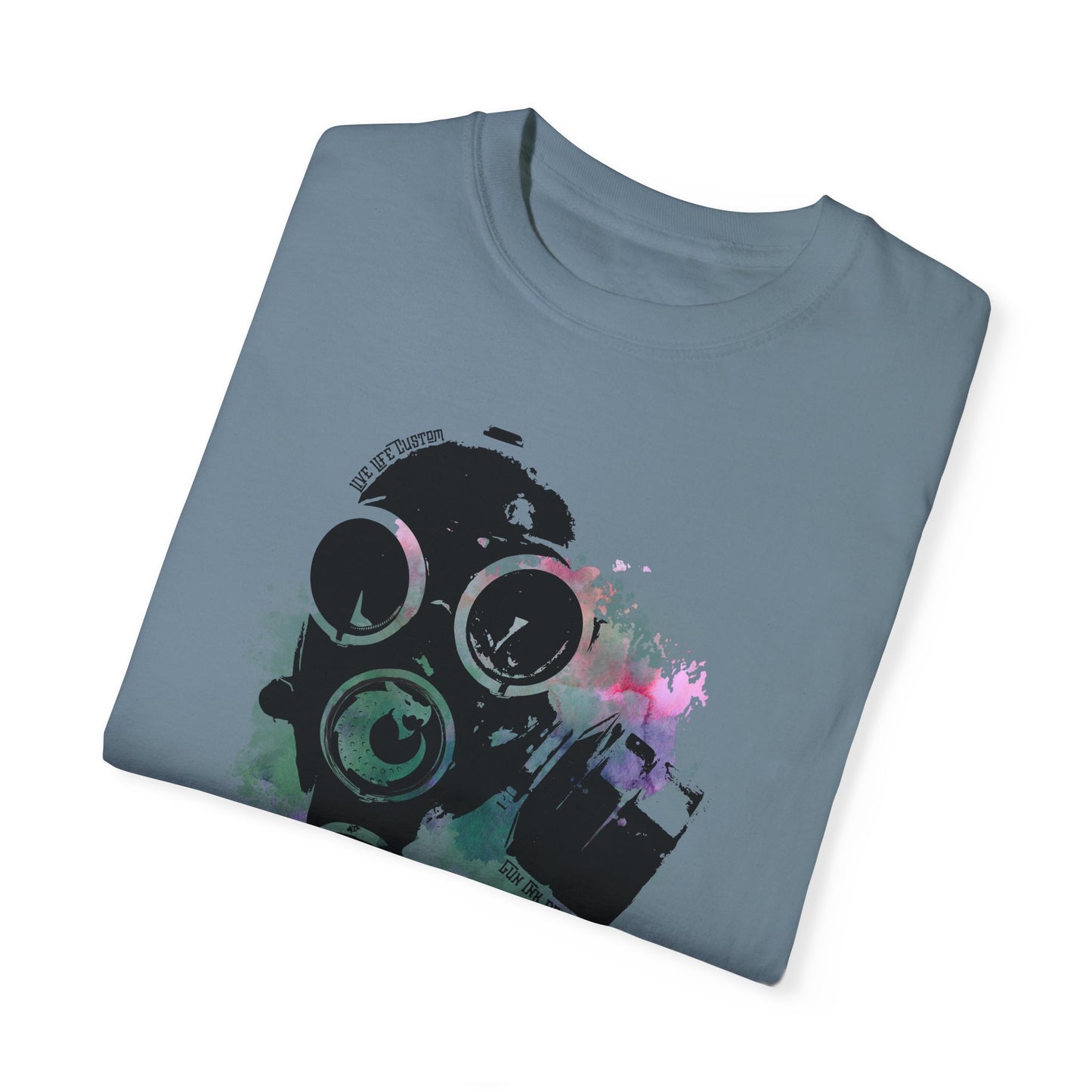 Garment-Dyed T-shirt - Gas Mask 1