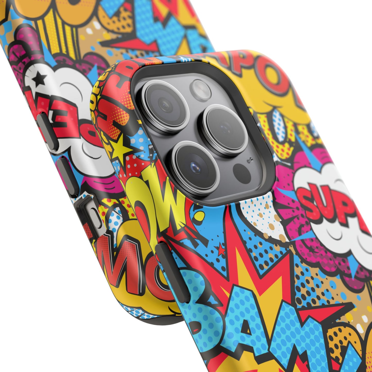 Comic Book Pop Art Phone Case - Magnetic Tough Cases for Superhero Lovers, Fun and Colorful Cell Cover