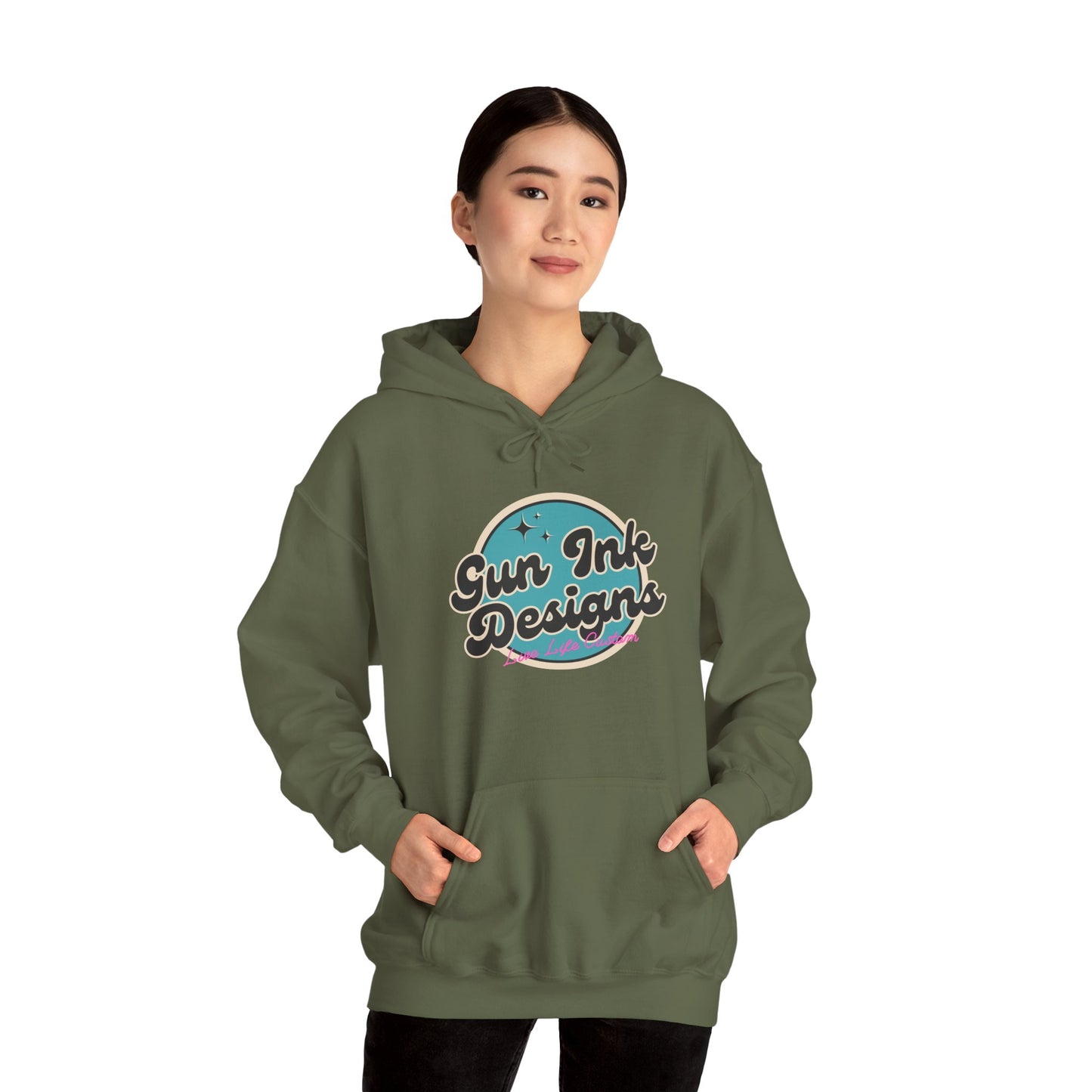 Heavy Blend™ Hooded Sweatshirt - Teal Circle