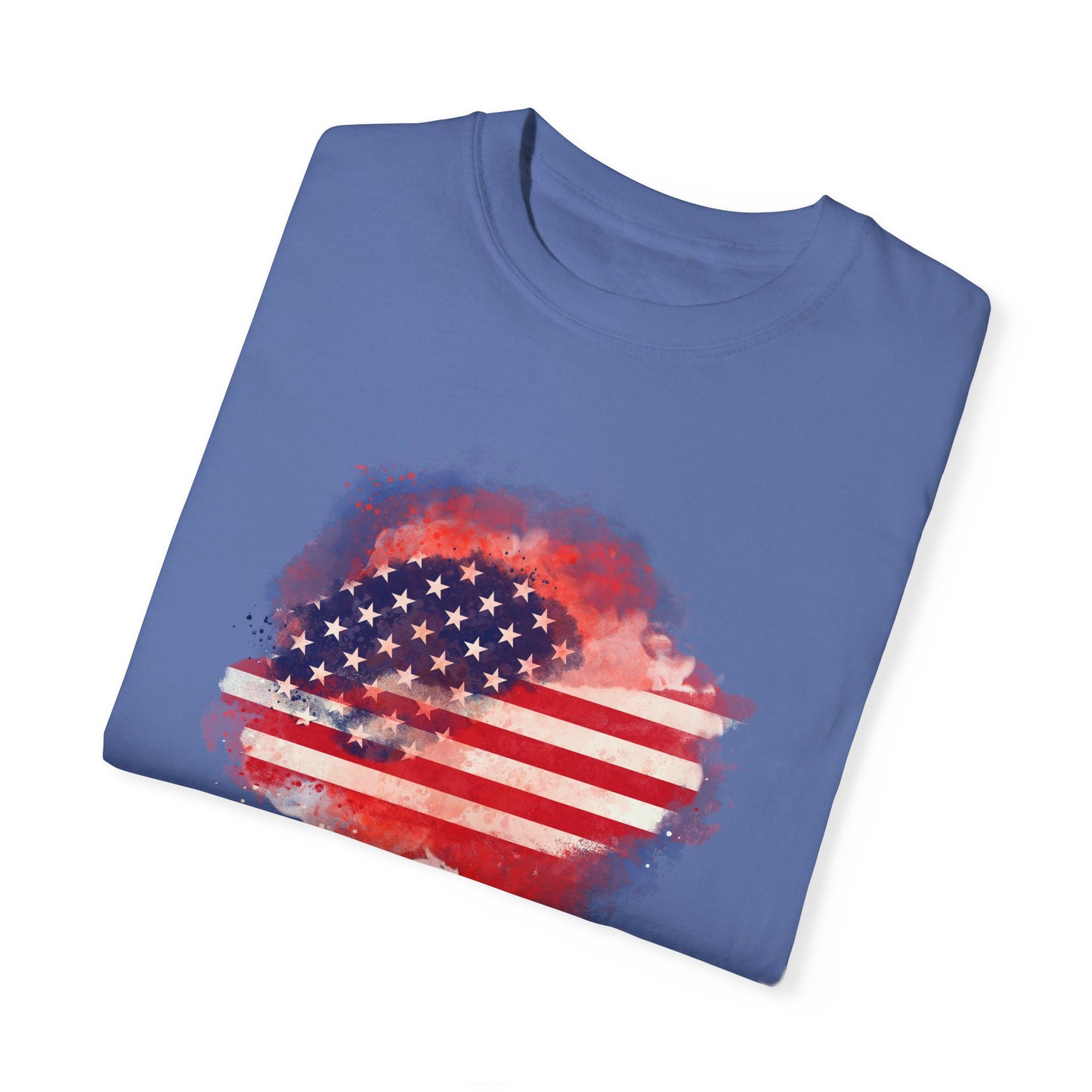 Garment-Dyed T-shirt - Watercolor Flag