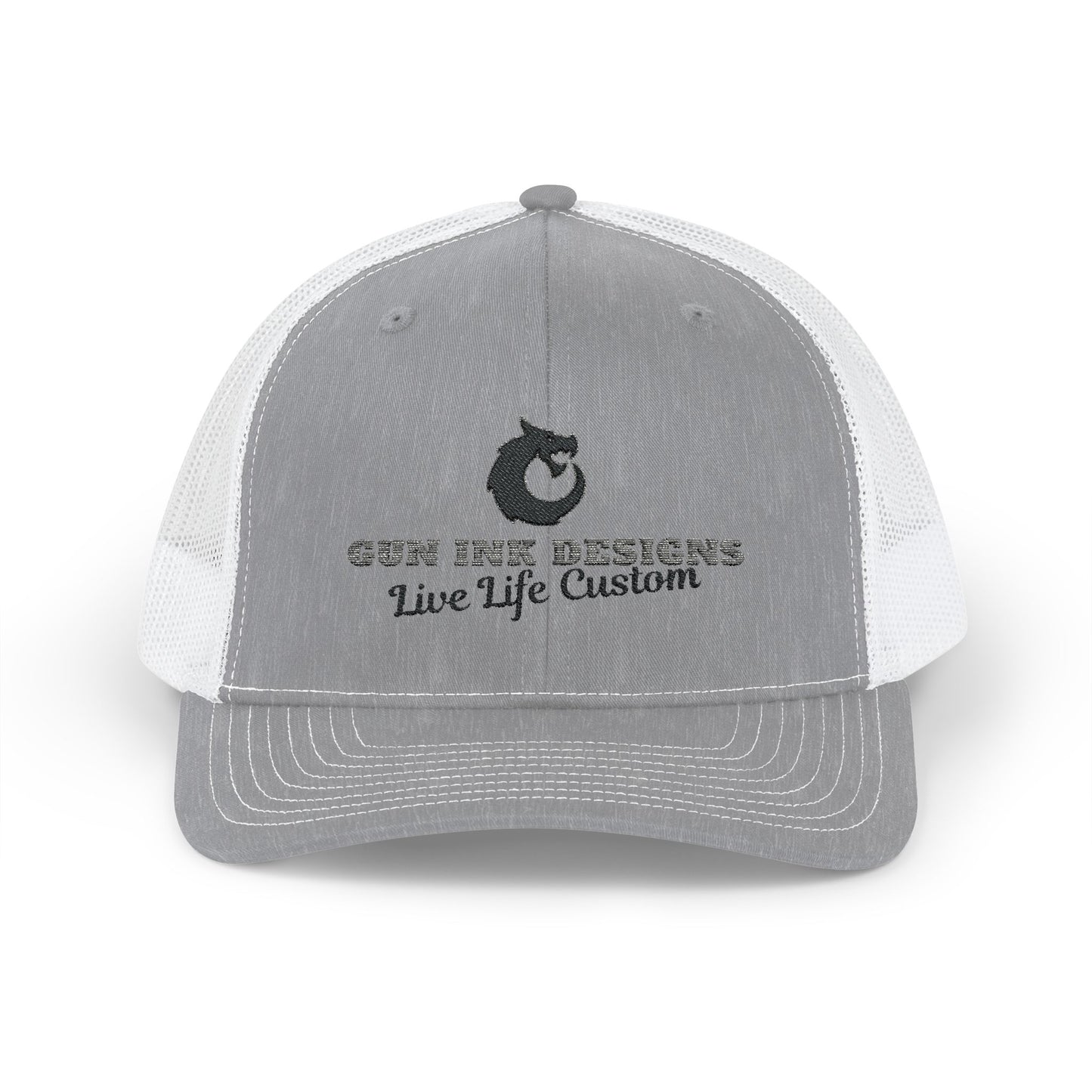 Snapback Trucker Cap - Black and Gray Logo