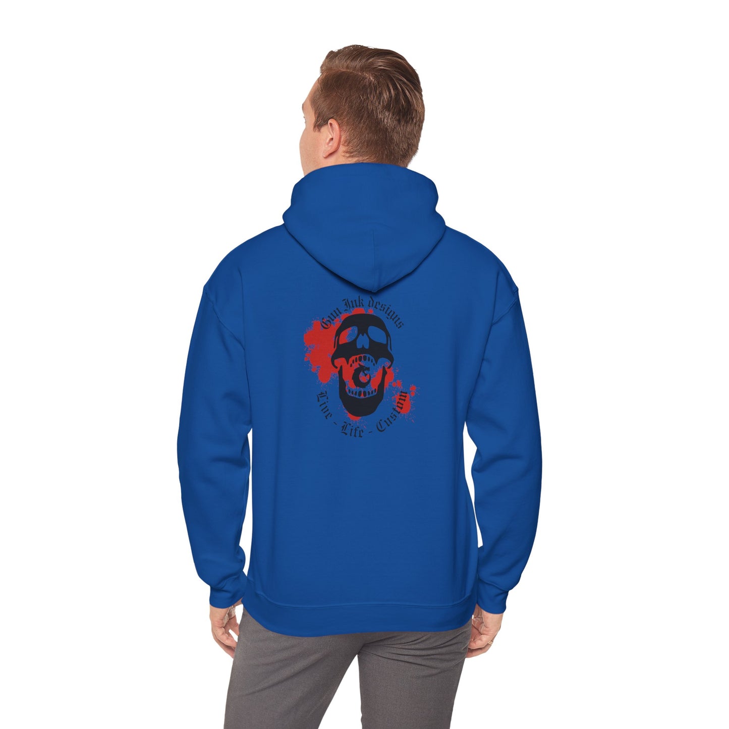 Heavy Blend™ Hooded Sweatshirt - GID Skull