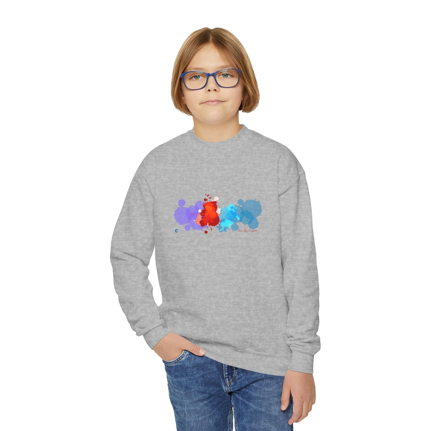 Youth Crewneck Sweatshirt - A Splash of Color