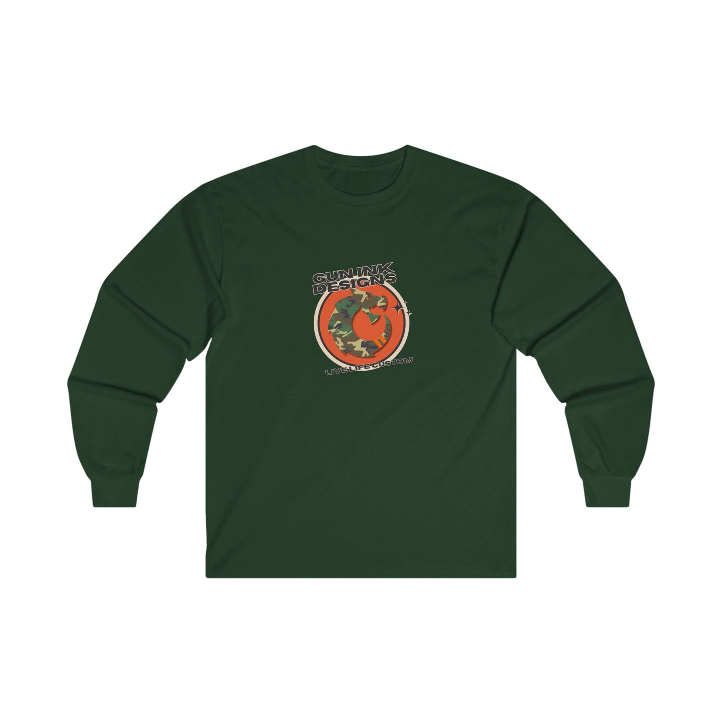 Ultra Cotton Long Sleeve Tee - Orange Circle