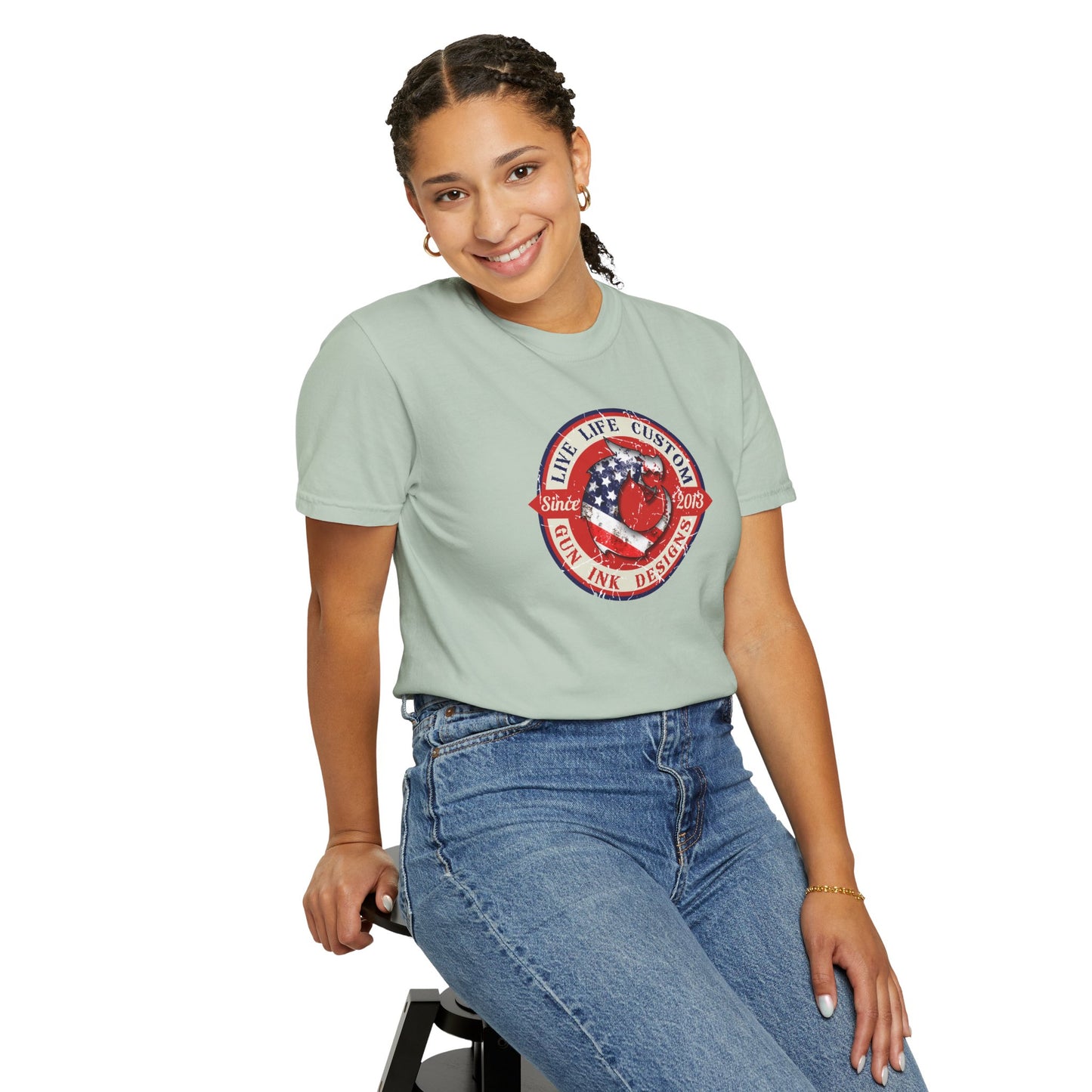 Garment-Dyed T-shirt - LLC Red Circle