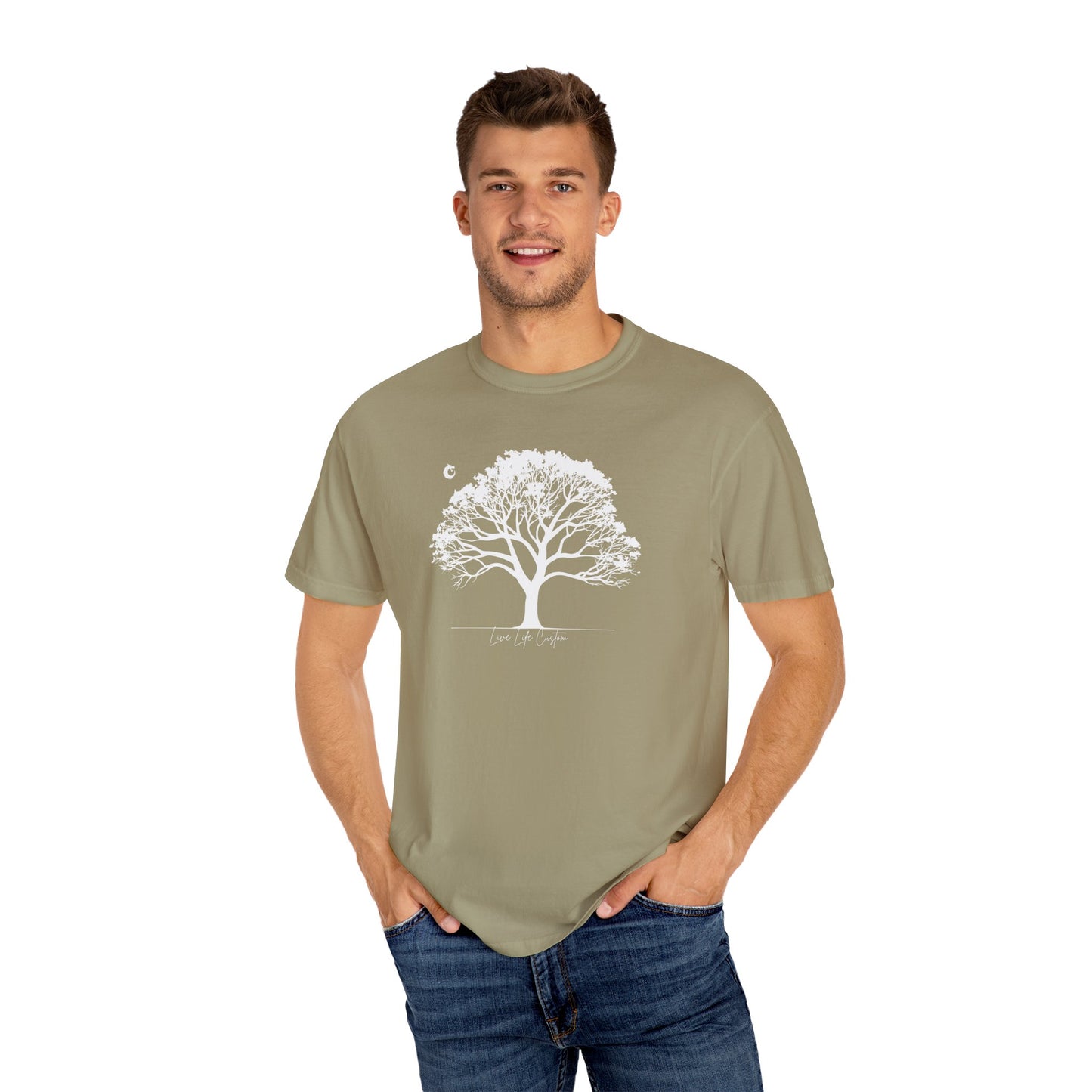 Garment-Dyed T-shirt - White Tree