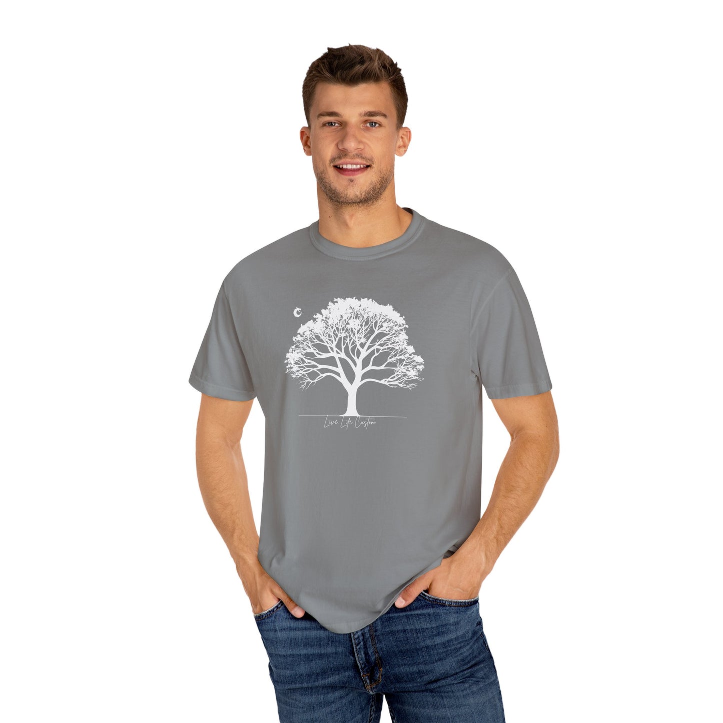 Garment-Dyed T-shirt - White Tree