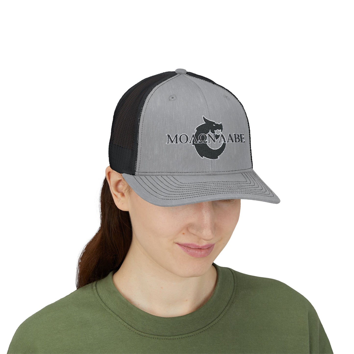 Snapback Trucker Cap - Molon Labe Dragon