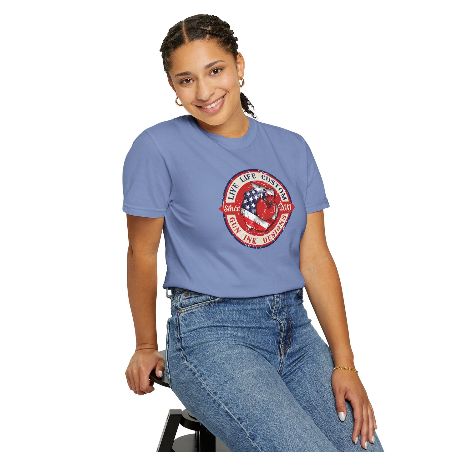Garment-Dyed T-shirt - LLC Red Circle