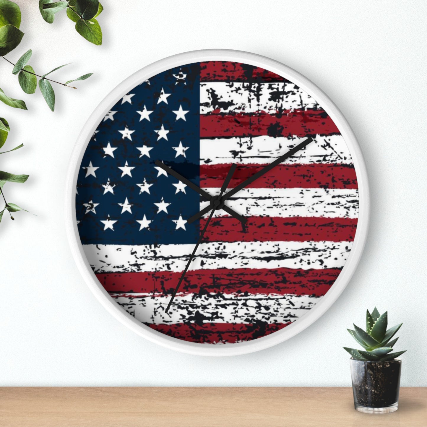 Wall Clock - Vintage Flag