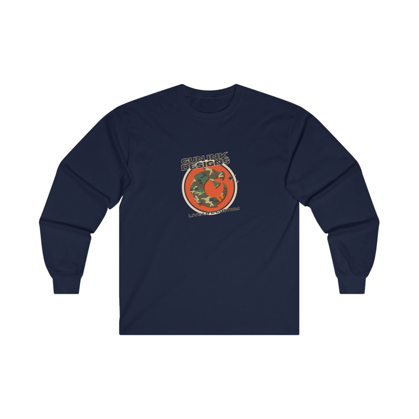 Ultra Cotton Long Sleeve Tee - Orange Circle