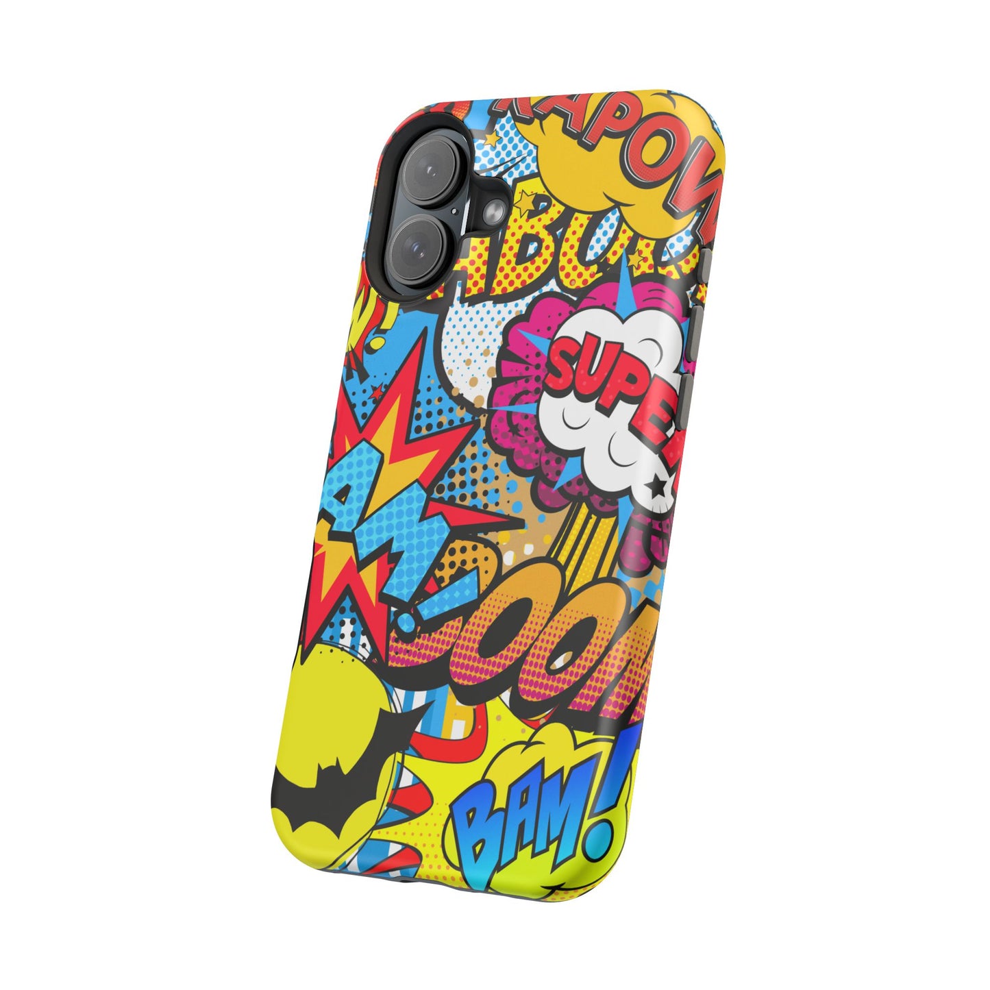 Comic Book Pop Art Phone Case - Magnetic Tough Cases for Superhero Lovers, Fun and Colorful Cell Cover