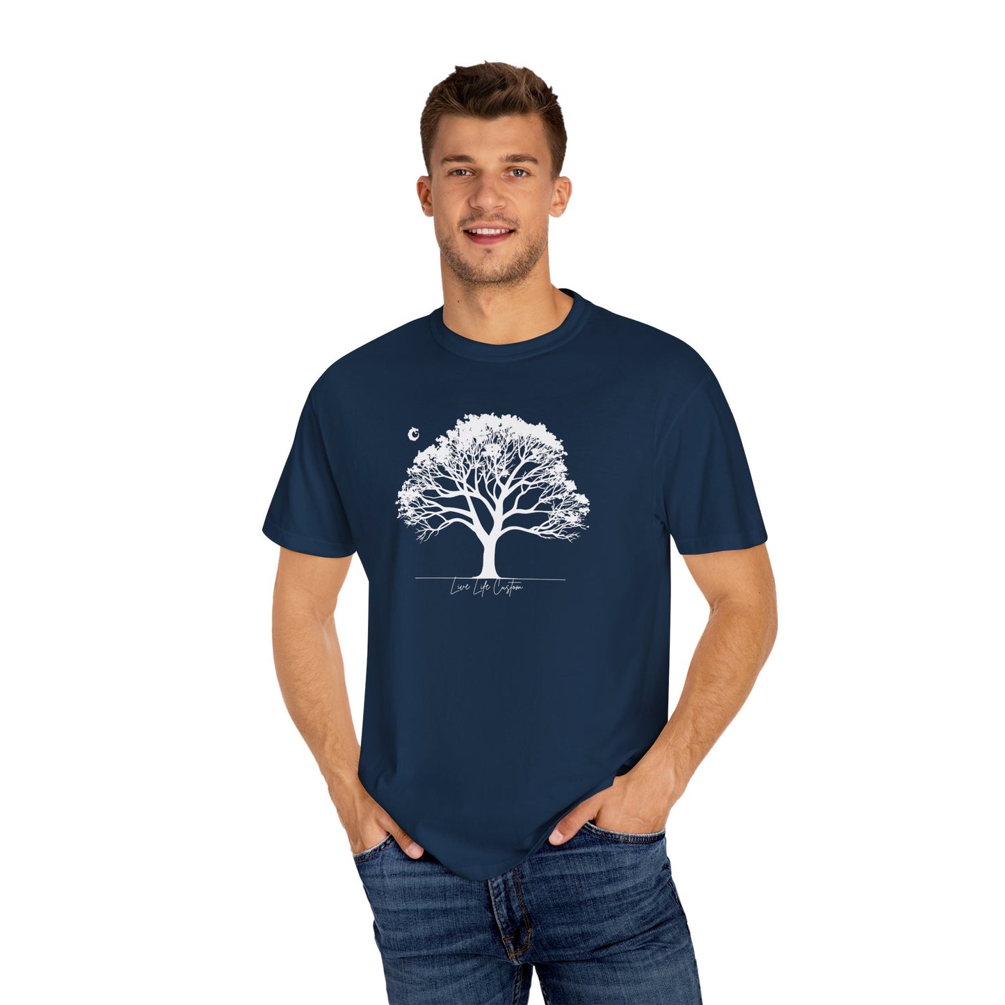 Garment-Dyed T-shirt - White Tree