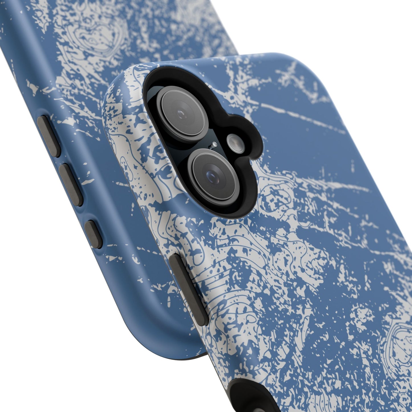 Magnetic Tough Phone Cases - Blue topo camo