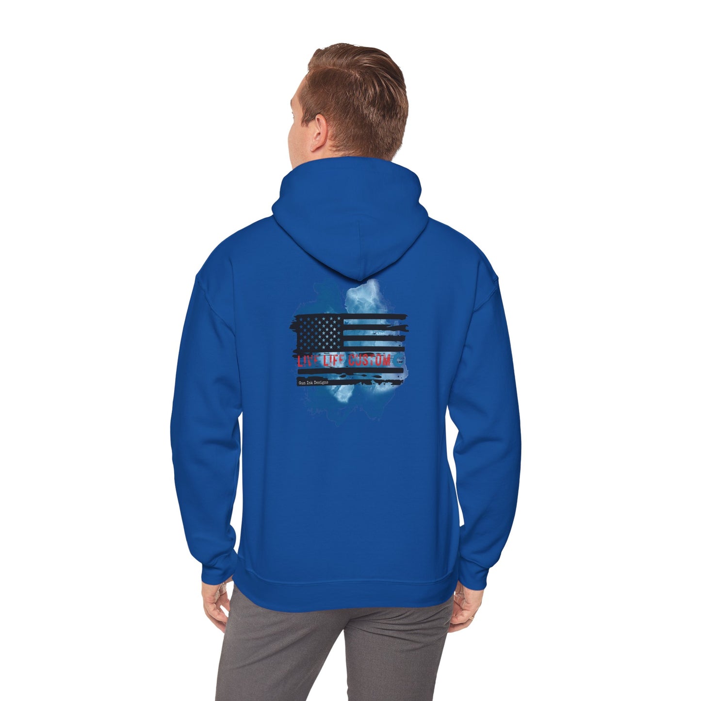 Heavy Blend™ Hooded Sweatshirt - Water Color Flag