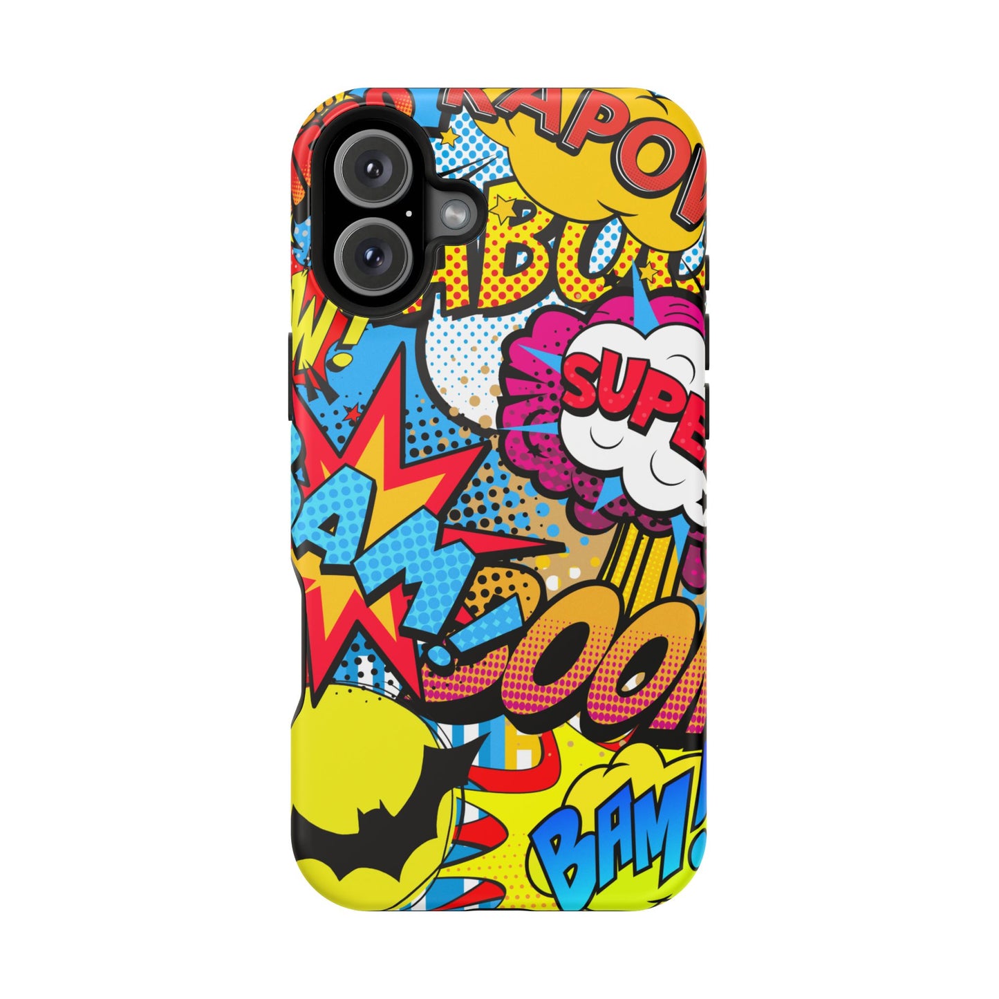 Comic Book Pop Art Phone Case - Magnetic Tough Cases for Superhero Lovers, Fun and Colorful Cell Cover