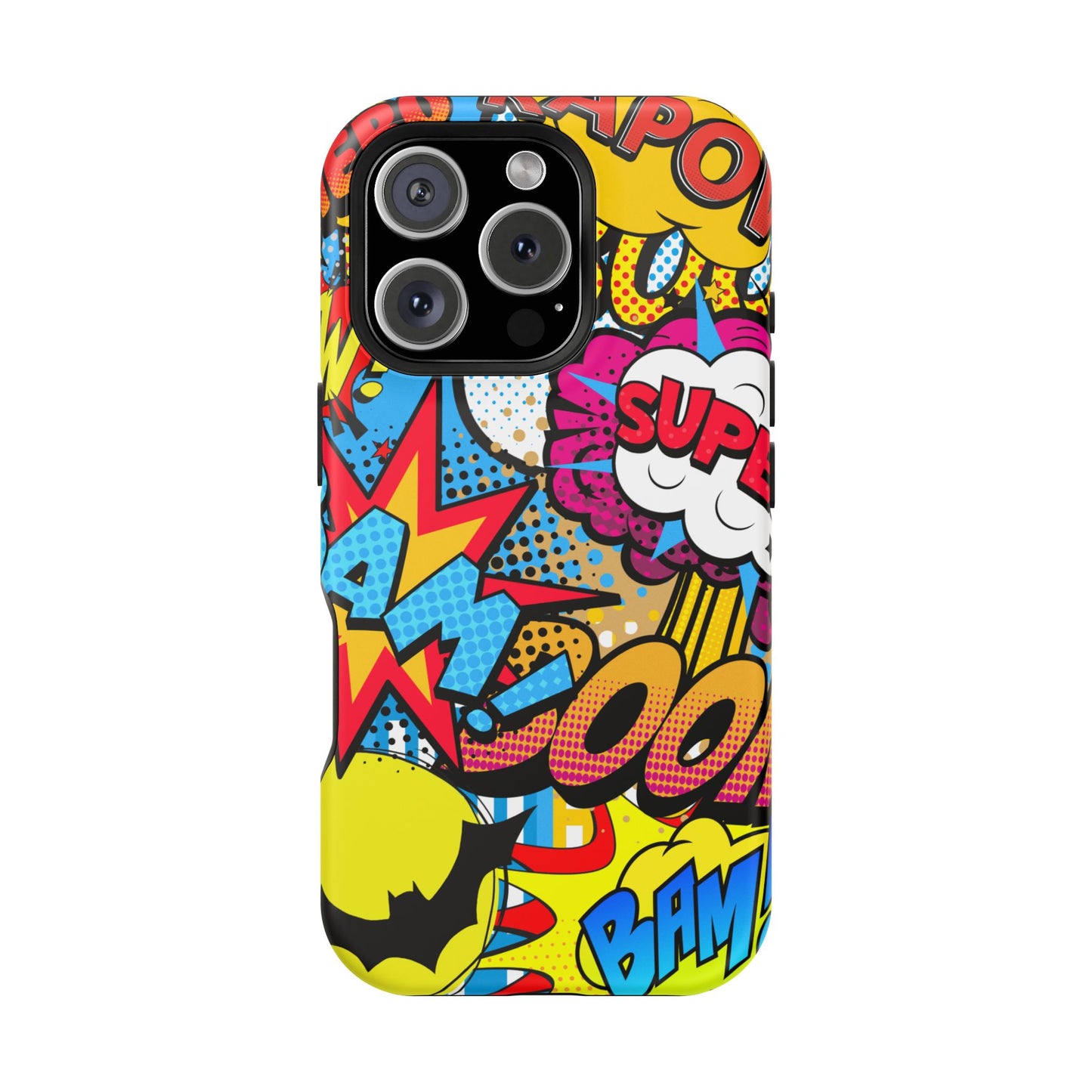 Comic Book Pop Art Phone Case - Magnetic Tough Cases for Superhero Lovers, Fun and Colorful Cell Cover
