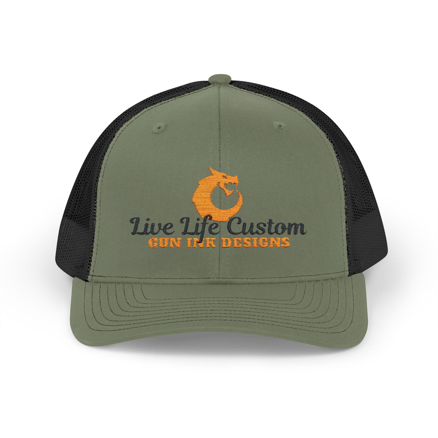 Snapback Trucker Cap - Black and Orange