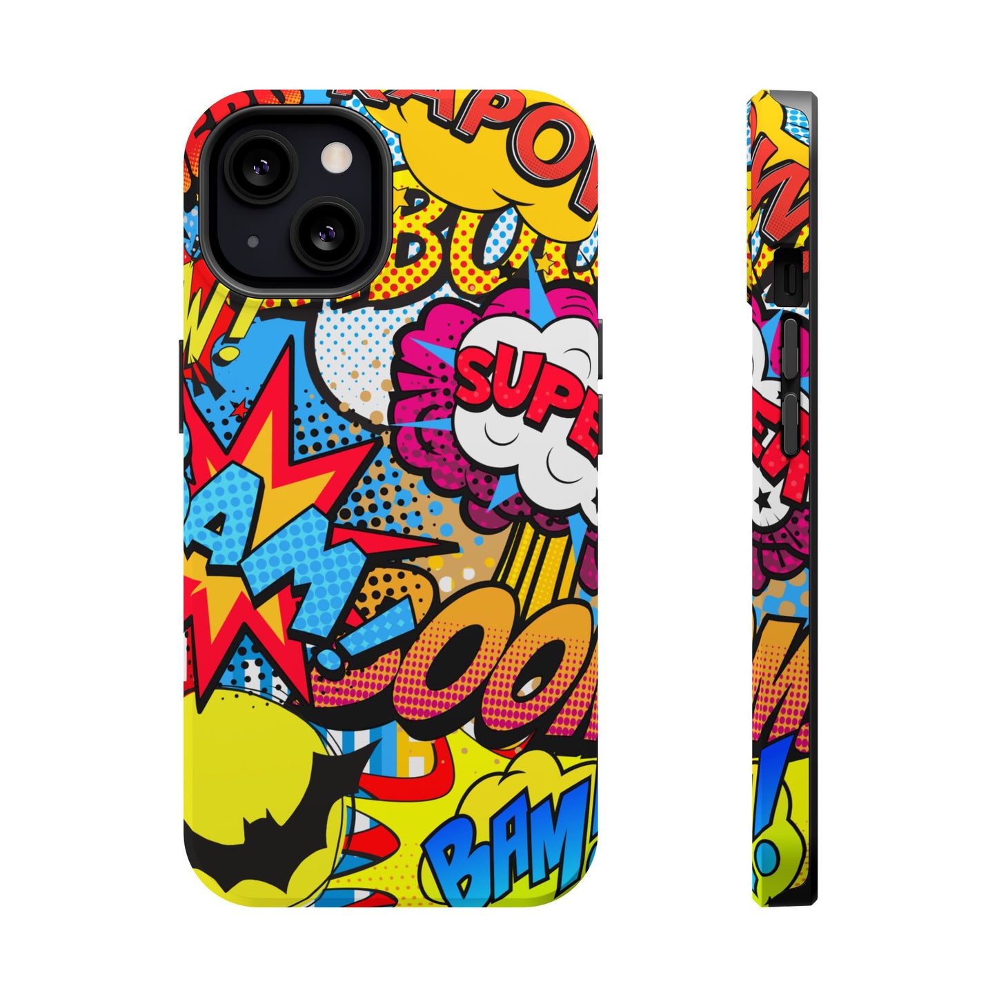 Comic Book Pop Art Phone Case - Magnetic Tough Cases for Superhero Lovers, Fun and Colorful Cell Cover
