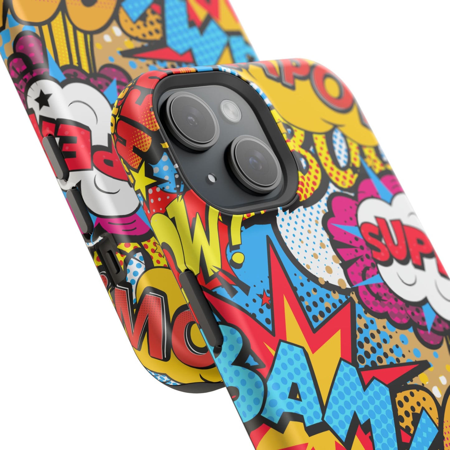 Comic Book Pop Art Phone Case - Magnetic Tough Cases for Superhero Lovers, Fun and Colorful Cell Cover