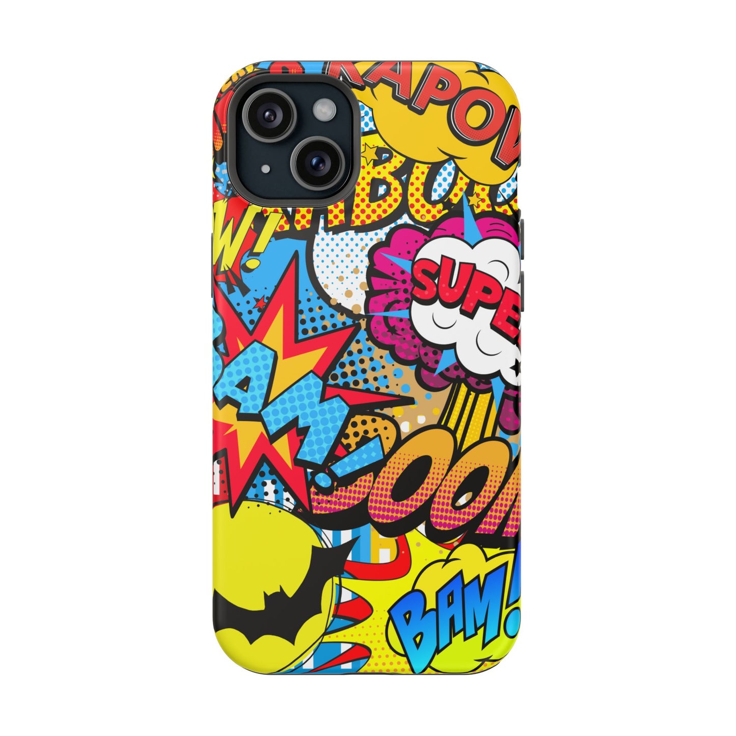 Comic Book Pop Art Phone Case - Magnetic Tough Cases for Superhero Lovers, Fun and Colorful Cell Cover
