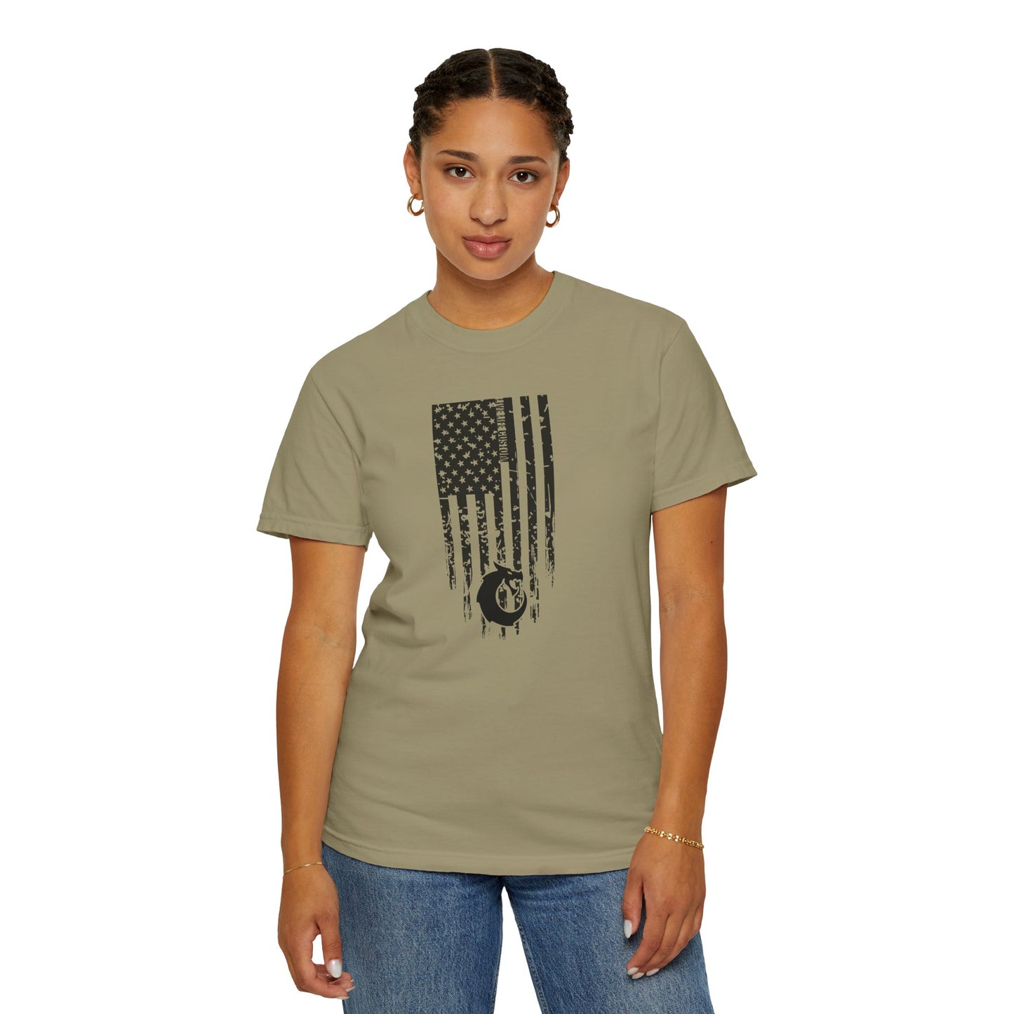 Garment-Dyed T-shirt - Distressed Flag