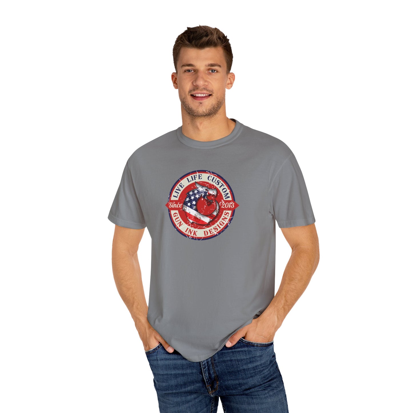 Garment-Dyed T-shirt - LLC Red Circle