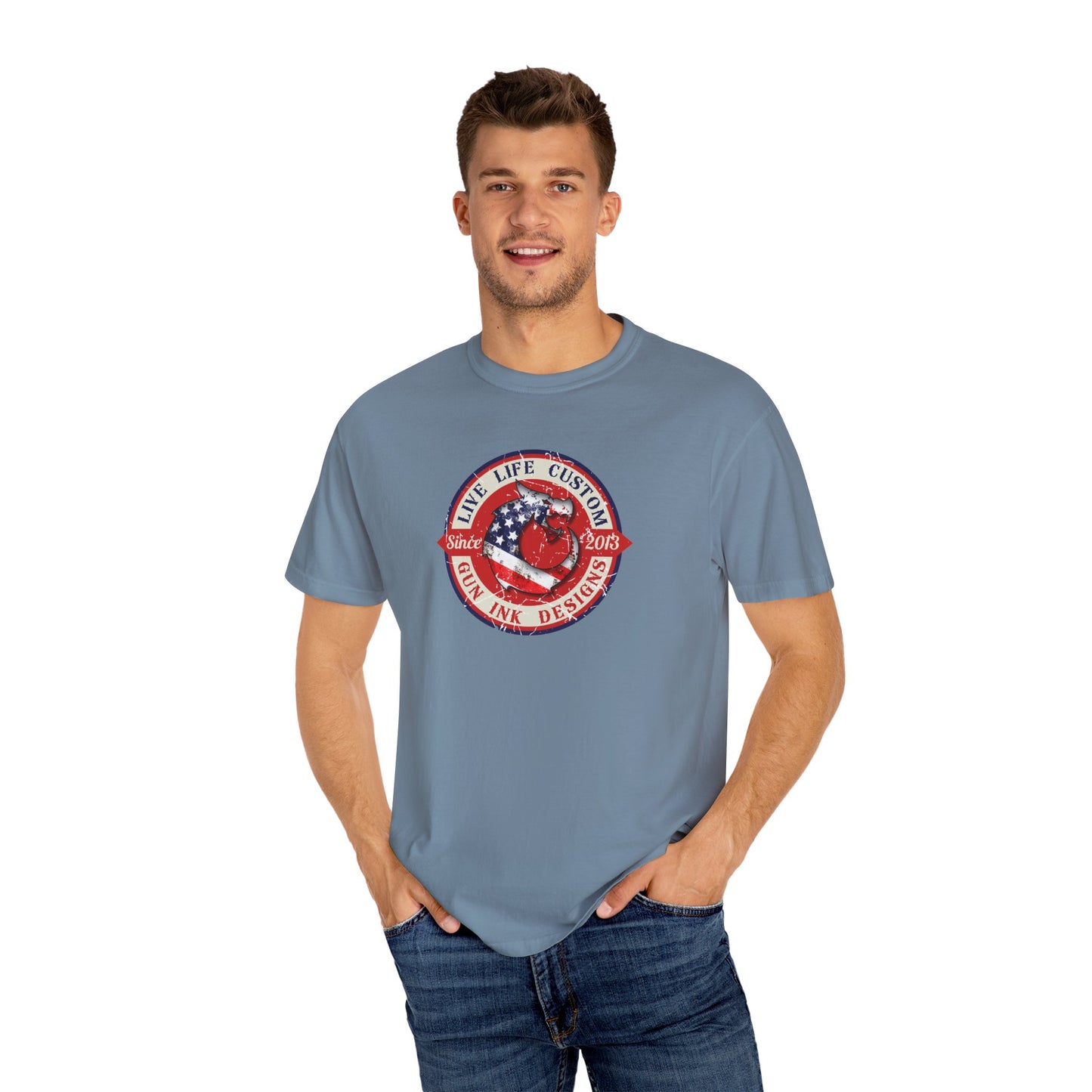 Garment-Dyed T-shirt - LLC Red Circle
