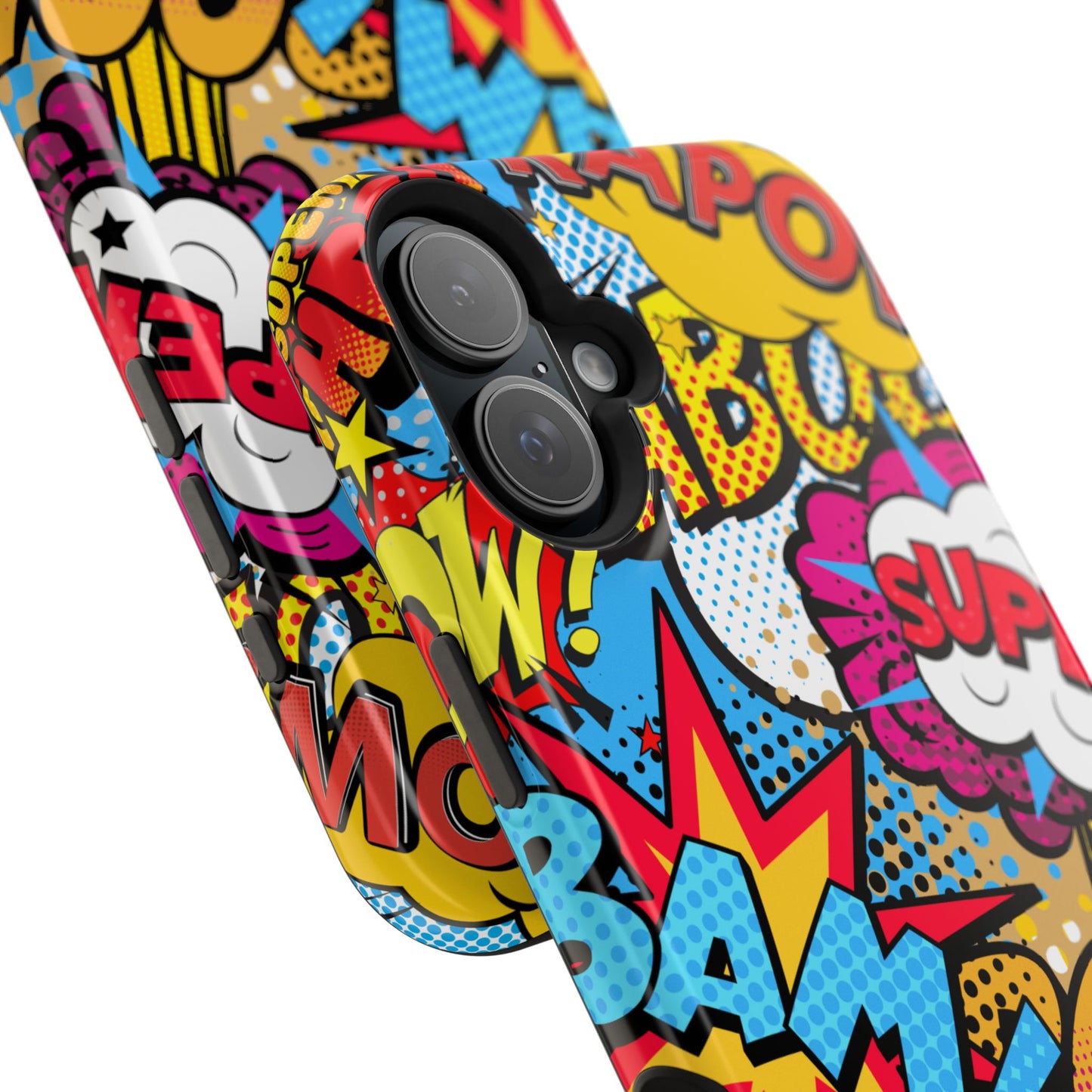 Comic Book Pop Art Phone Case - Magnetic Tough Cases for Superhero Lovers, Fun and Colorful Cell Cover