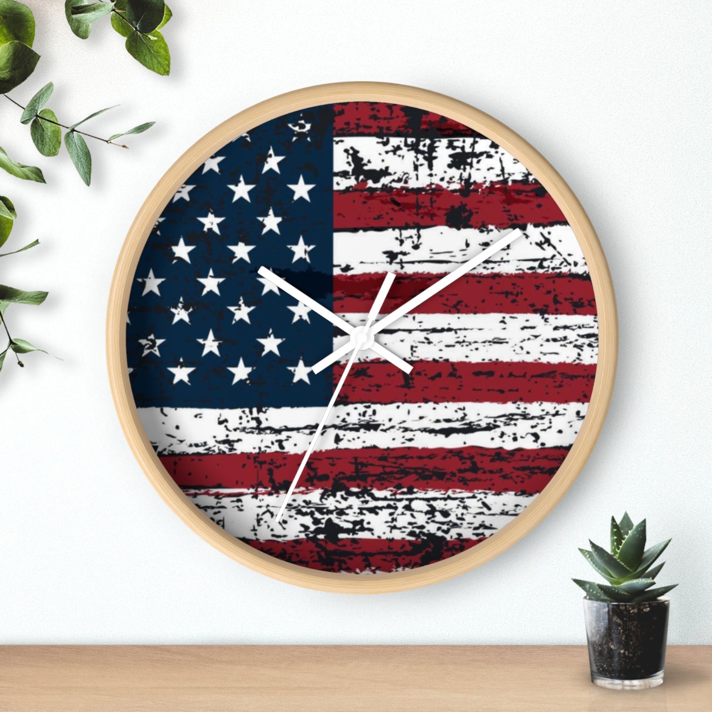 Wall Clock - Vintage Flag
