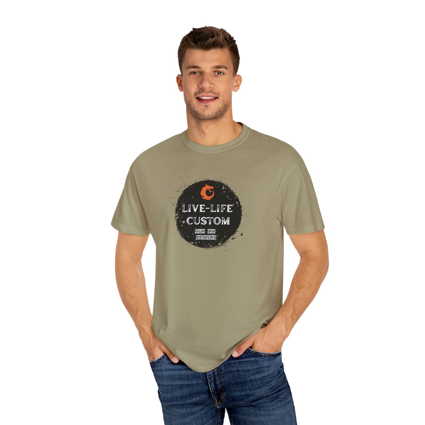 Garment-Dyed T-shirt - Black Circle