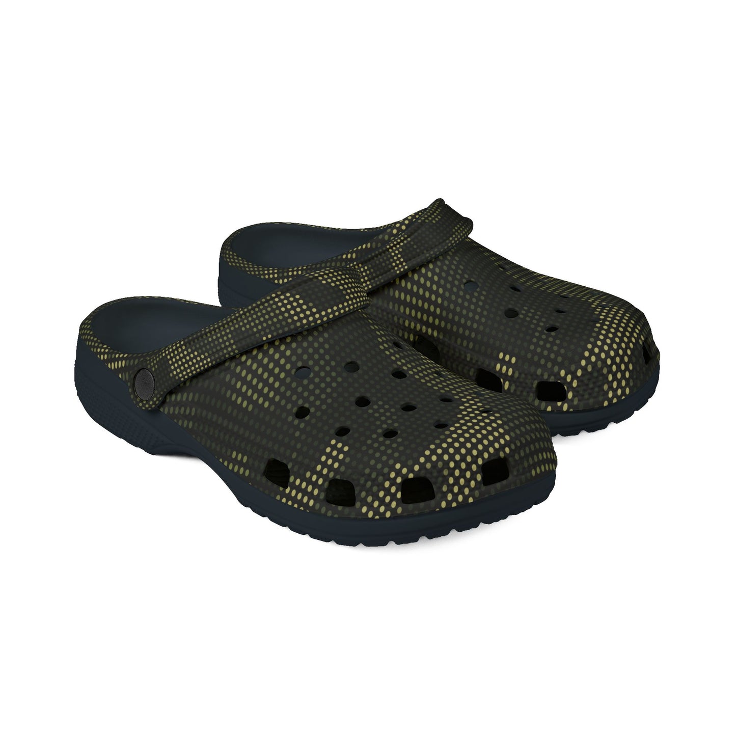 Trendy EVA Foam Rubber Clogs - Dark Green dot camo