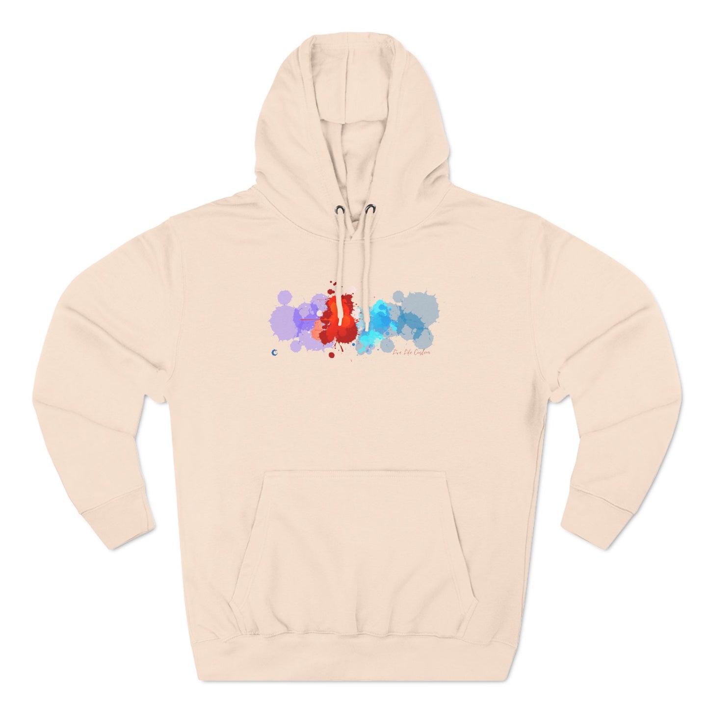 Three-Panel Fleece Hoodie - A Splash of Color