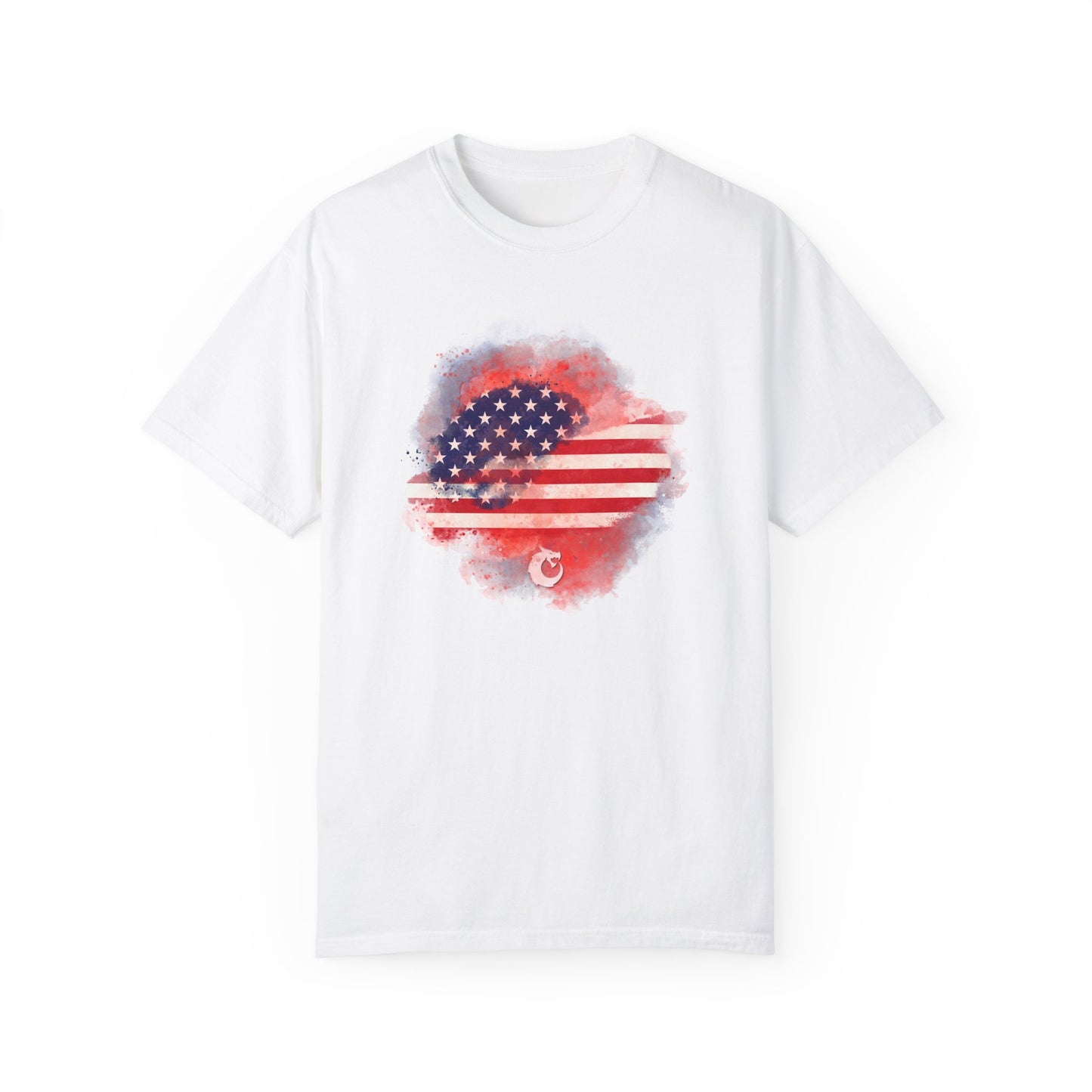 Garment-Dyed T-shirt - Watercolor Flag