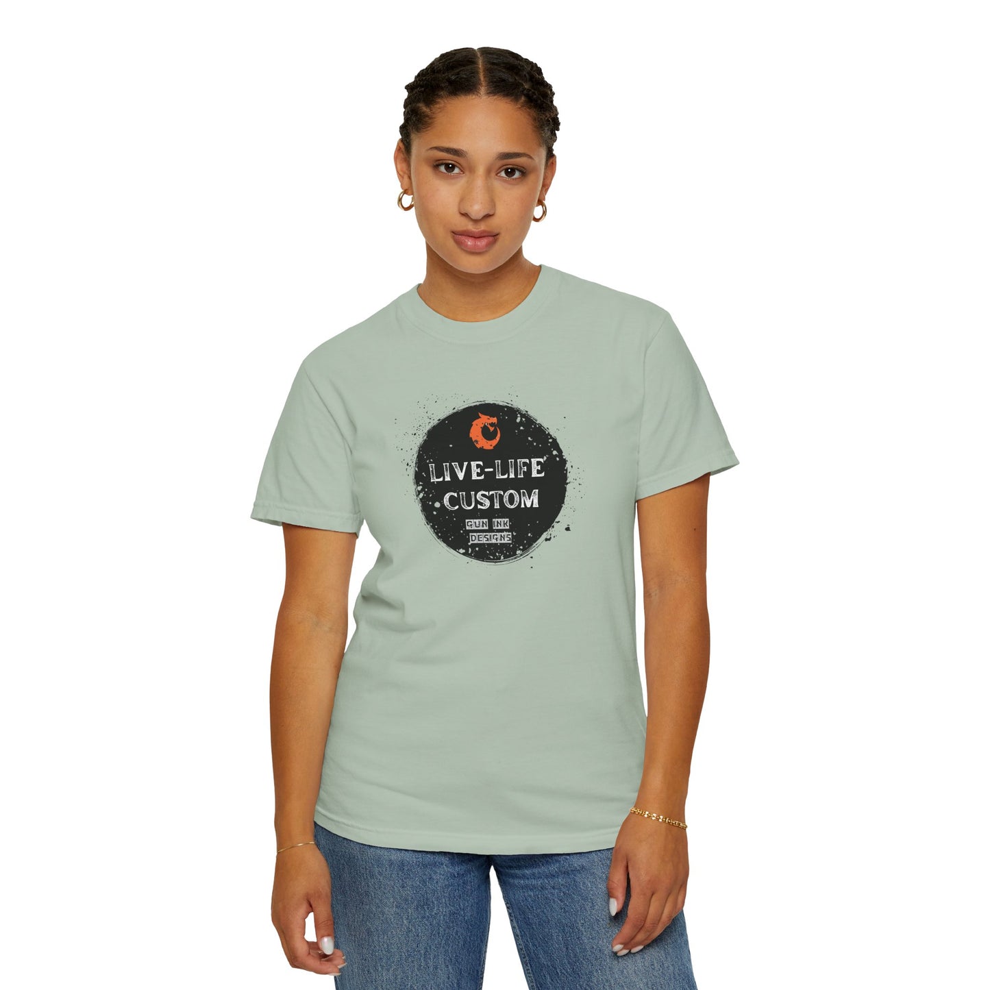 Garment-Dyed T-shirt - Black Circle