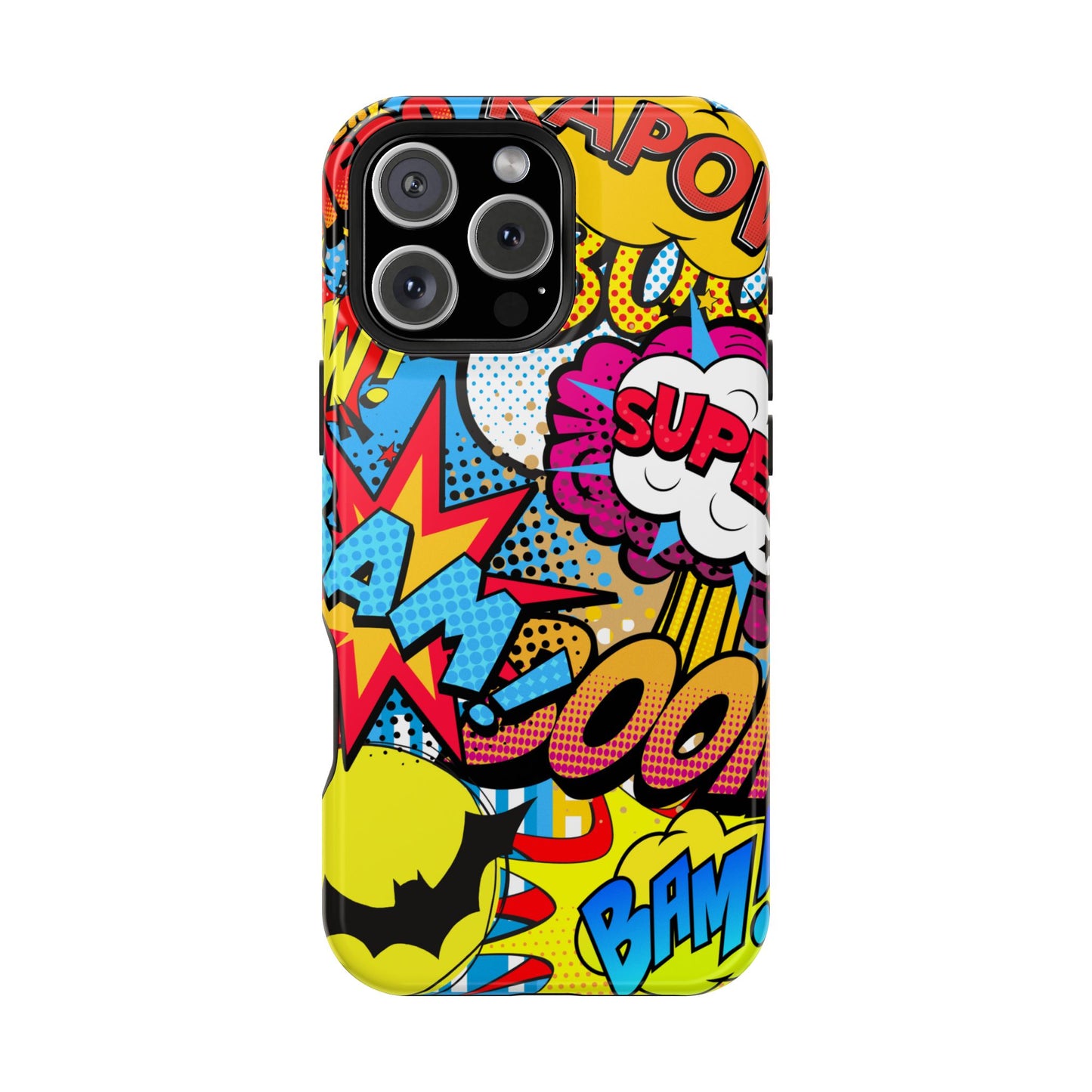 Comic Book Pop Art Phone Case - Magnetic Tough Cases for Superhero Lovers, Fun and Colorful Cell Cover