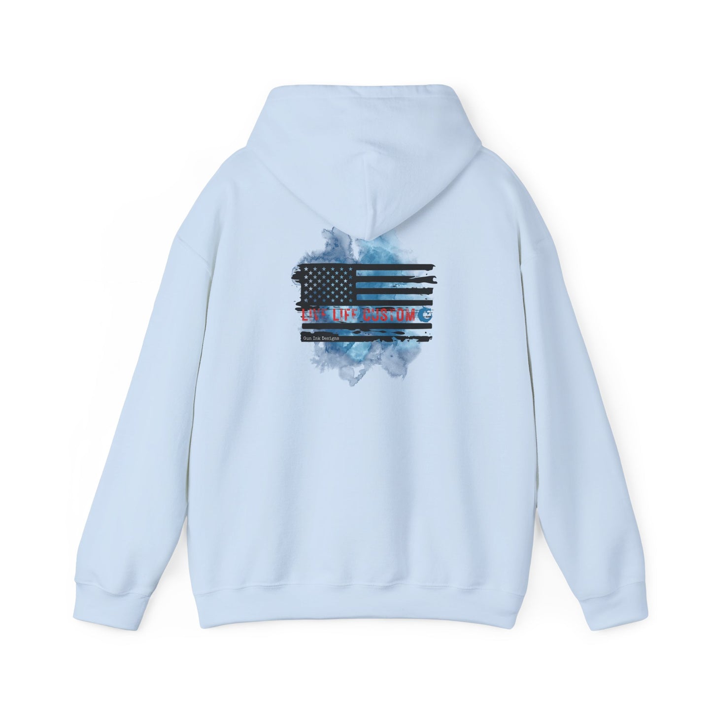 Heavy Blend™ Hooded Sweatshirt - Water Color Flag