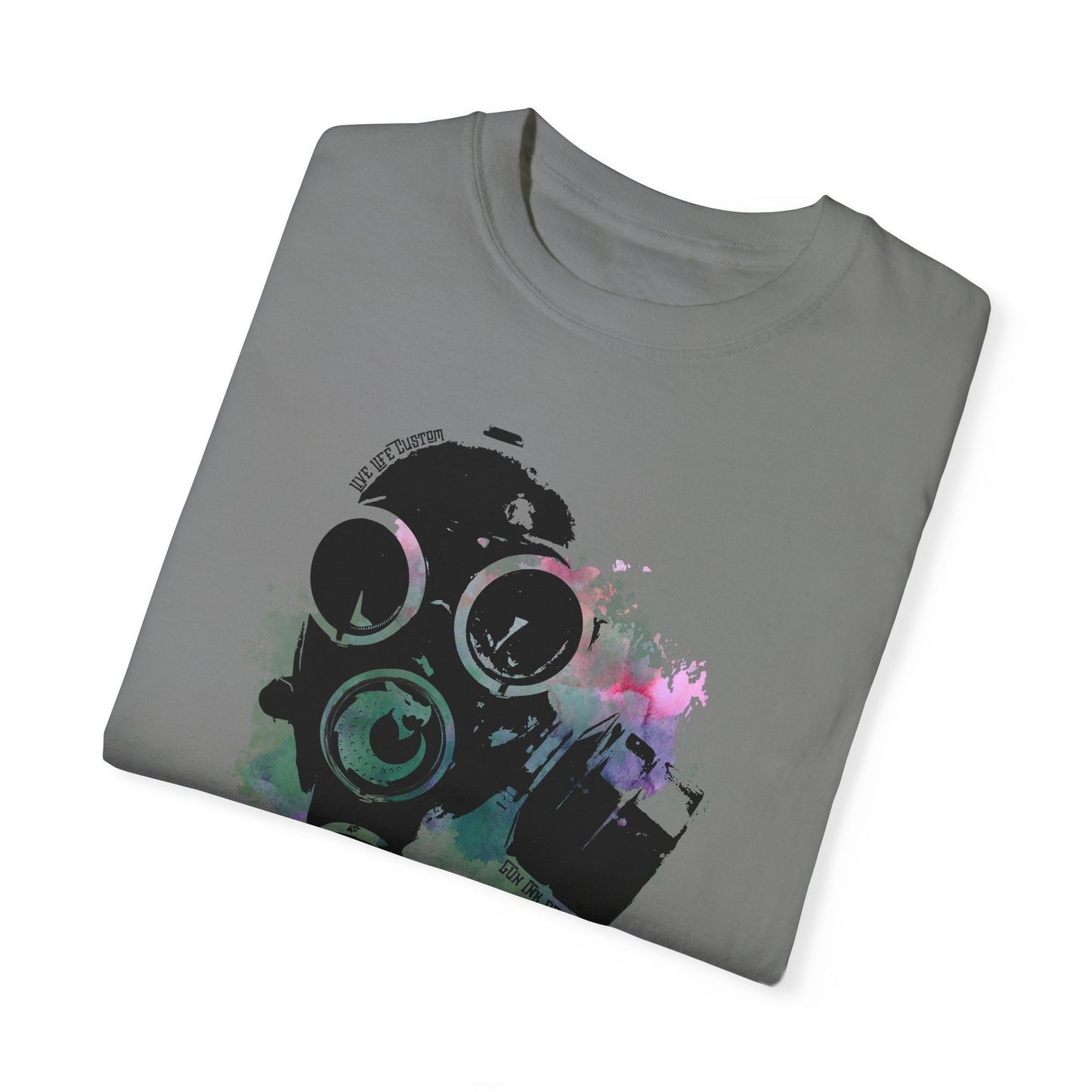 Garment-Dyed T-shirt - Gas Mask 1