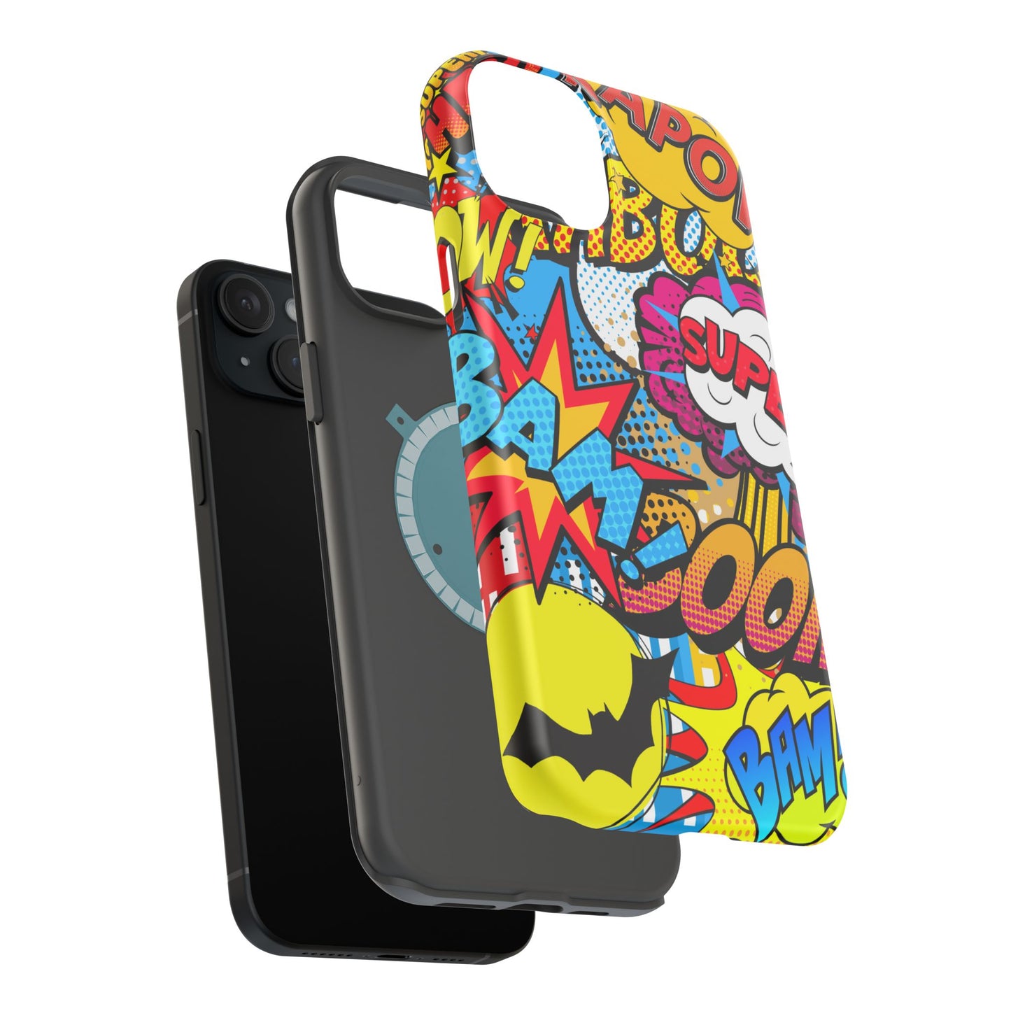 Comic Book Pop Art Phone Case - Magnetic Tough Cases for Superhero Lovers, Fun and Colorful Cell Cover