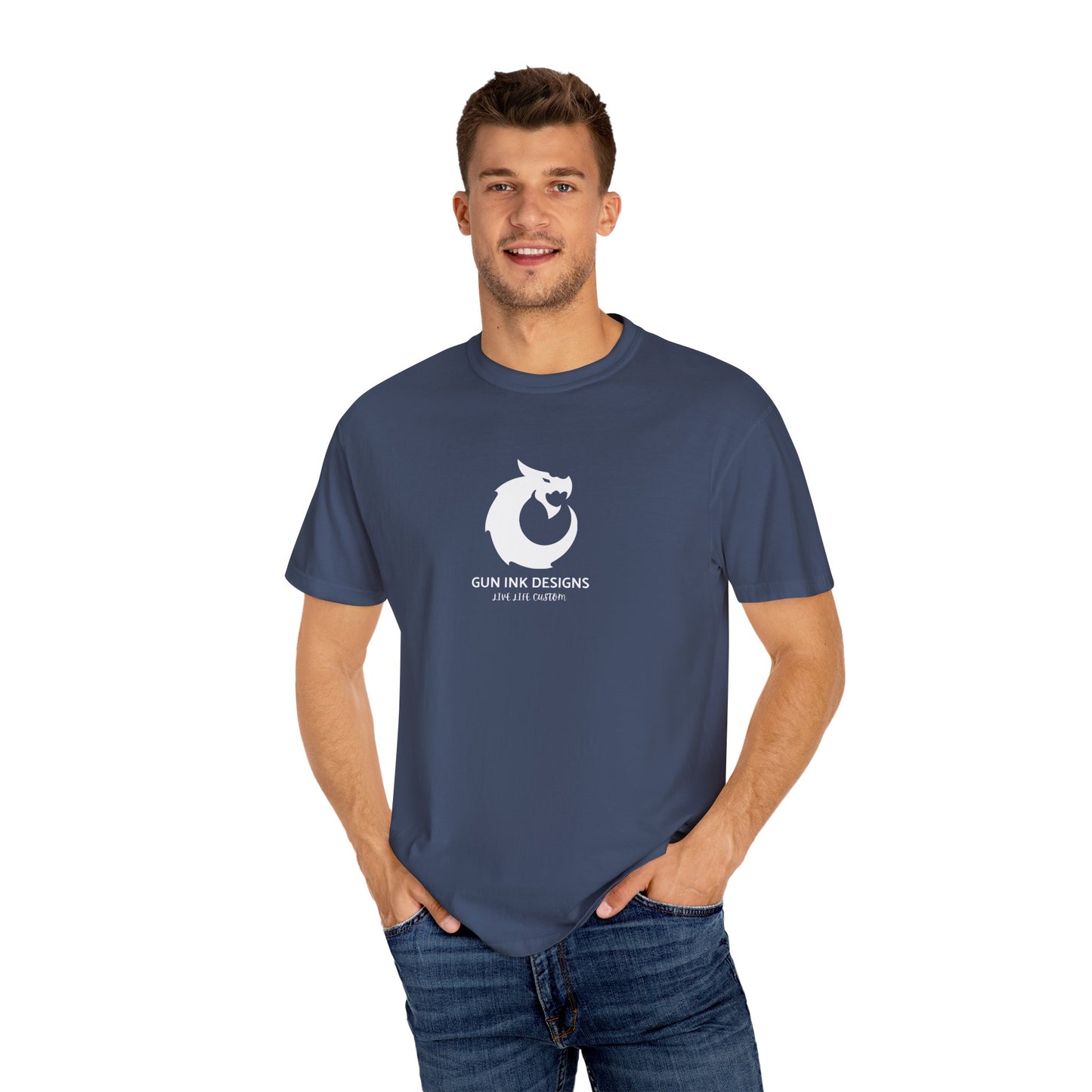 Garment-Dyed T-shirt - White Dragon