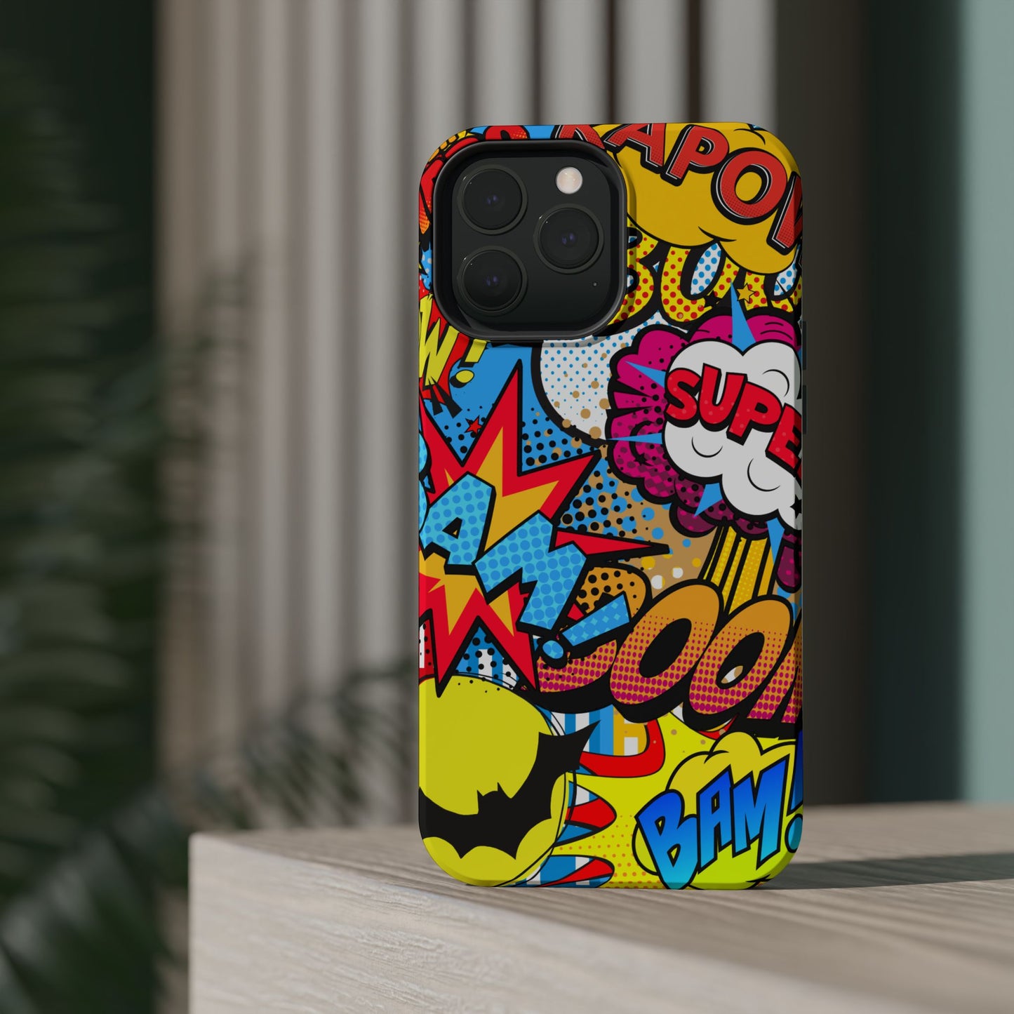 Comic Book Pop Art Phone Case - Magnetic Tough Cases for Superhero Lovers, Fun and Colorful Cell Cover