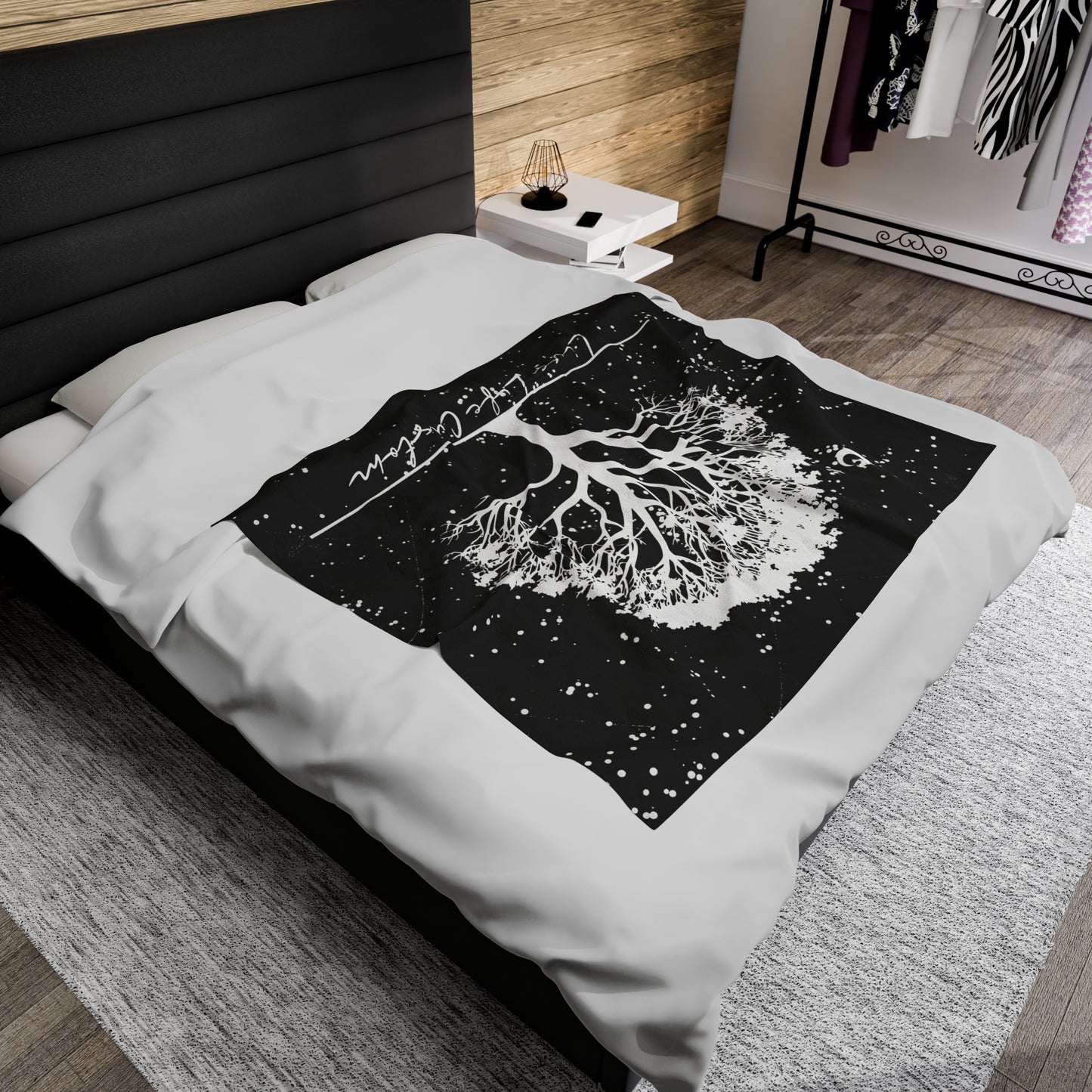 Velveteen Plush Blanket - The White Tree