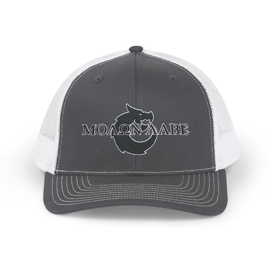 Snapback Trucker Cap - Molon Labe Dragon