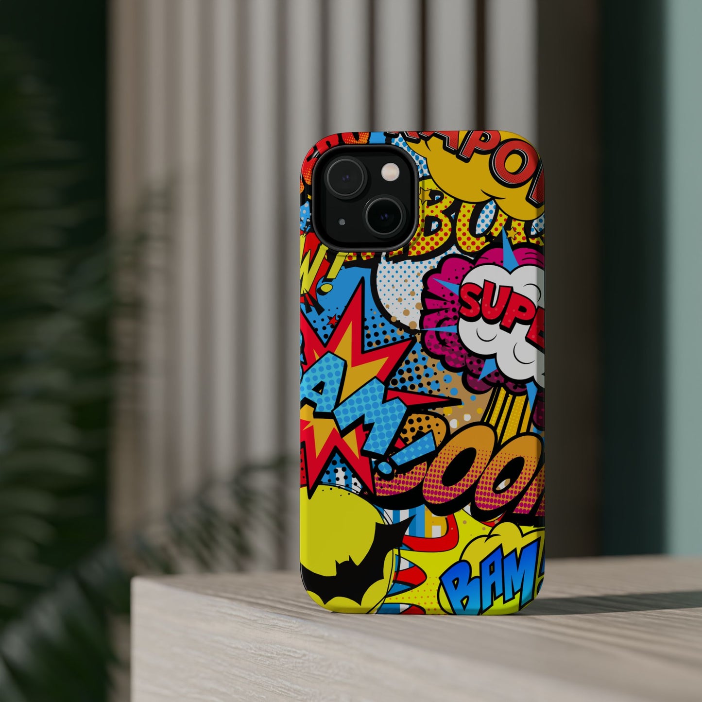 Comic Book Pop Art Phone Case - Magnetic Tough Cases for Superhero Lovers, Fun and Colorful Cell Cover